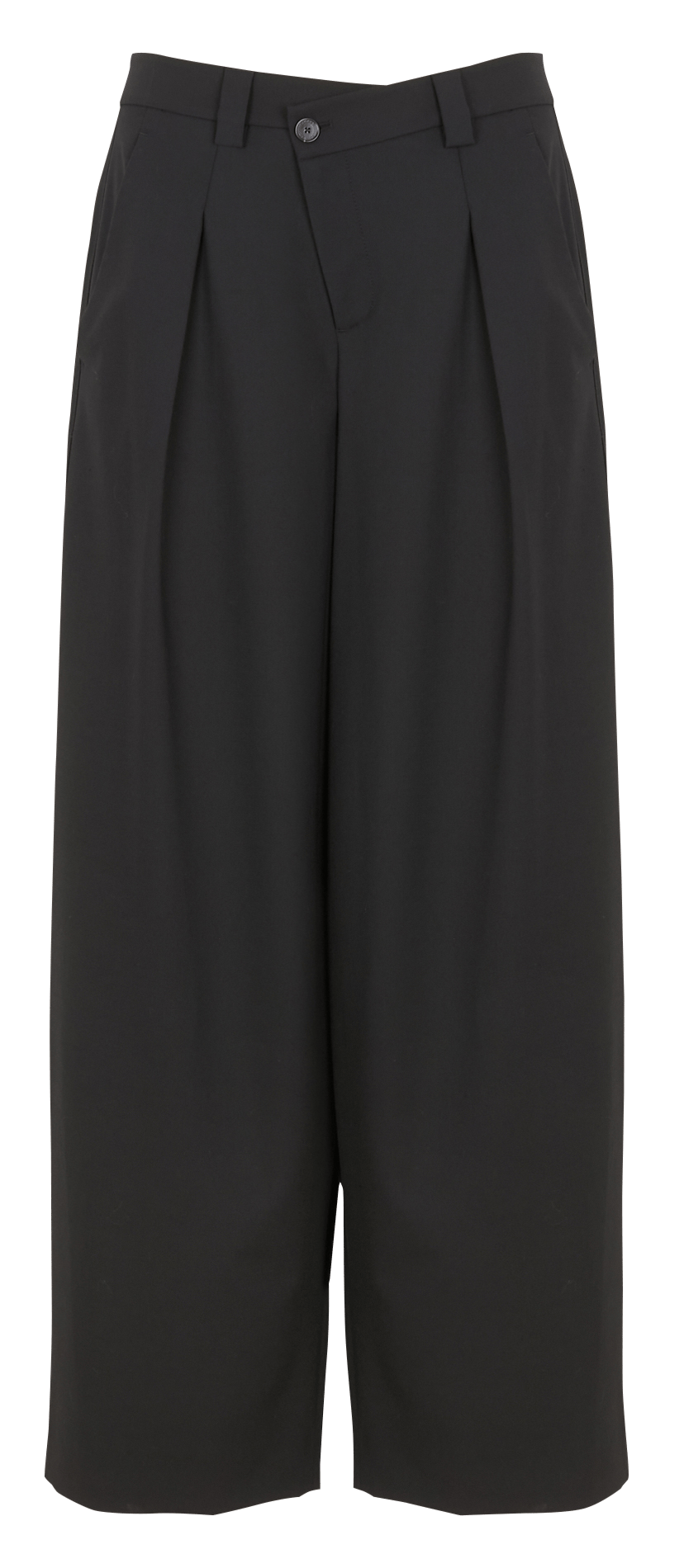 Wijde, asymmetrische broek ZwartCLOSED