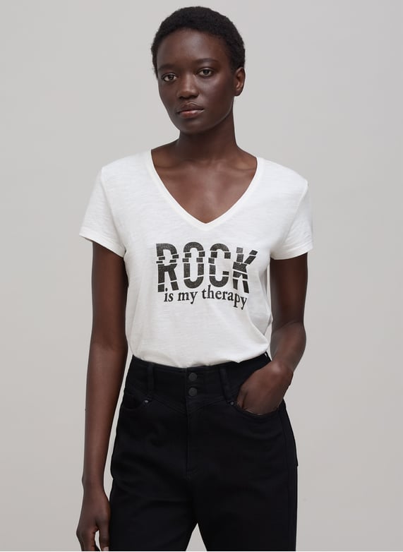 Tee shirt femme coton blanc sales