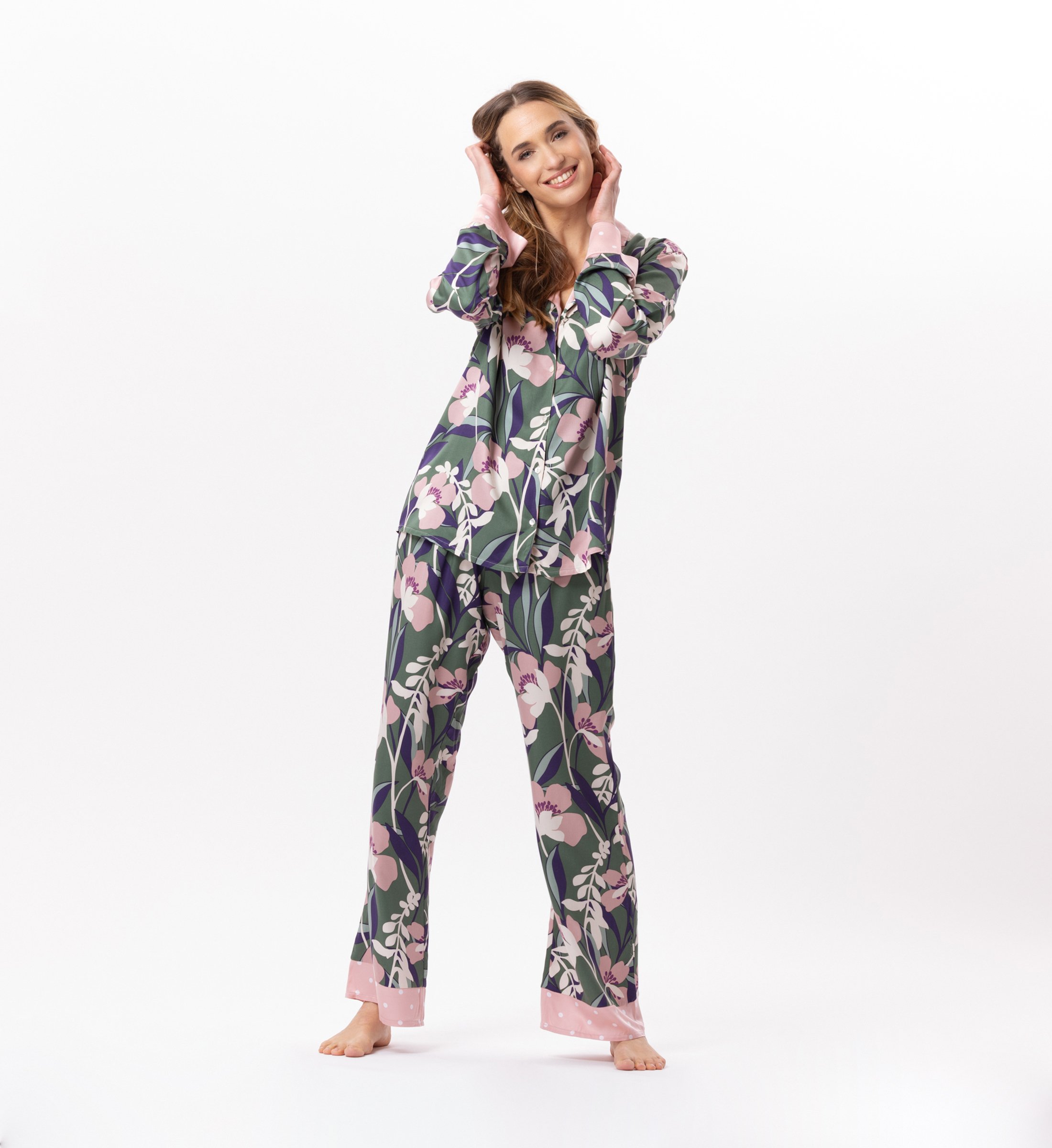 Buttoned viscose pyjama LE CHAT Multicolored