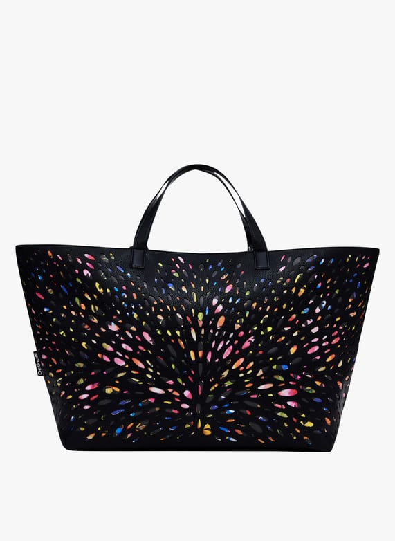 Durchbrochene shopper-Tasche Schwarz Desigual Damen Place des
