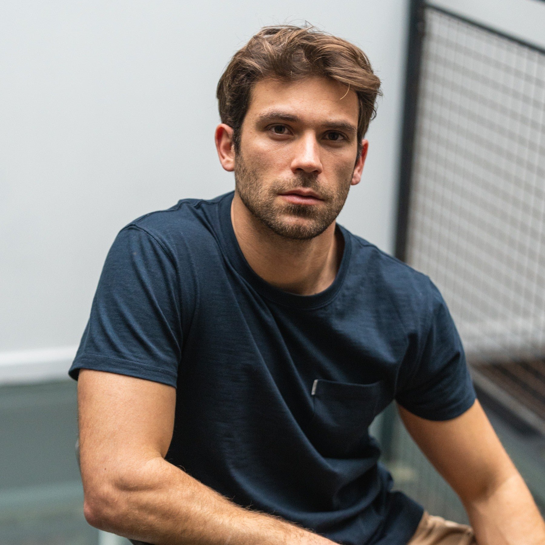 Authentic organic cotton T-shirt BILLYBELT Blue