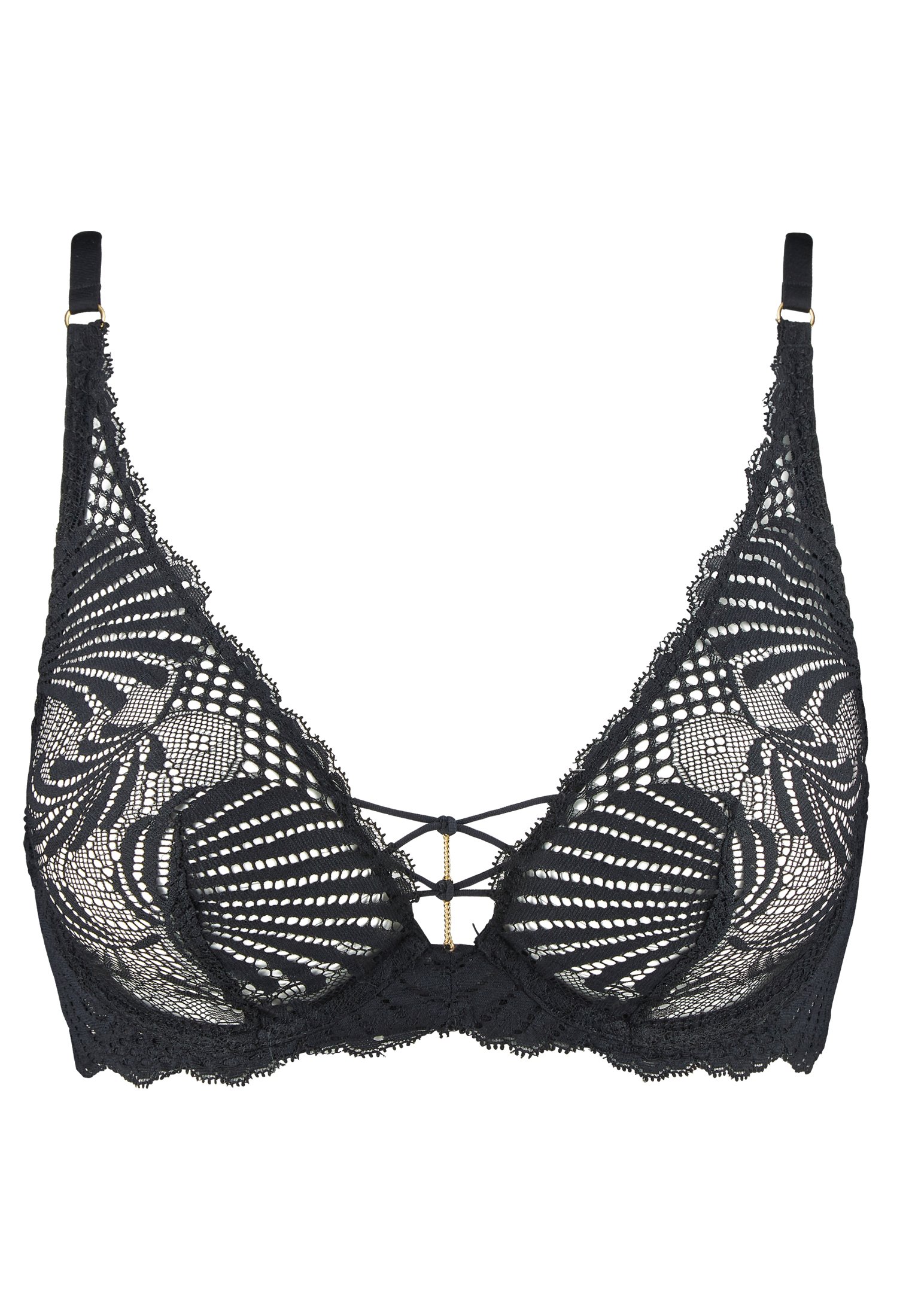 A la Folie kohl black underwired triangle bra AUBADE Black