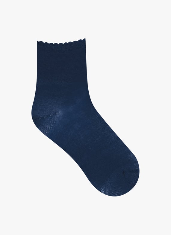 Bleuforet Cotton-blend Mid-length Socks Marine Bleuforet Women FBU6401