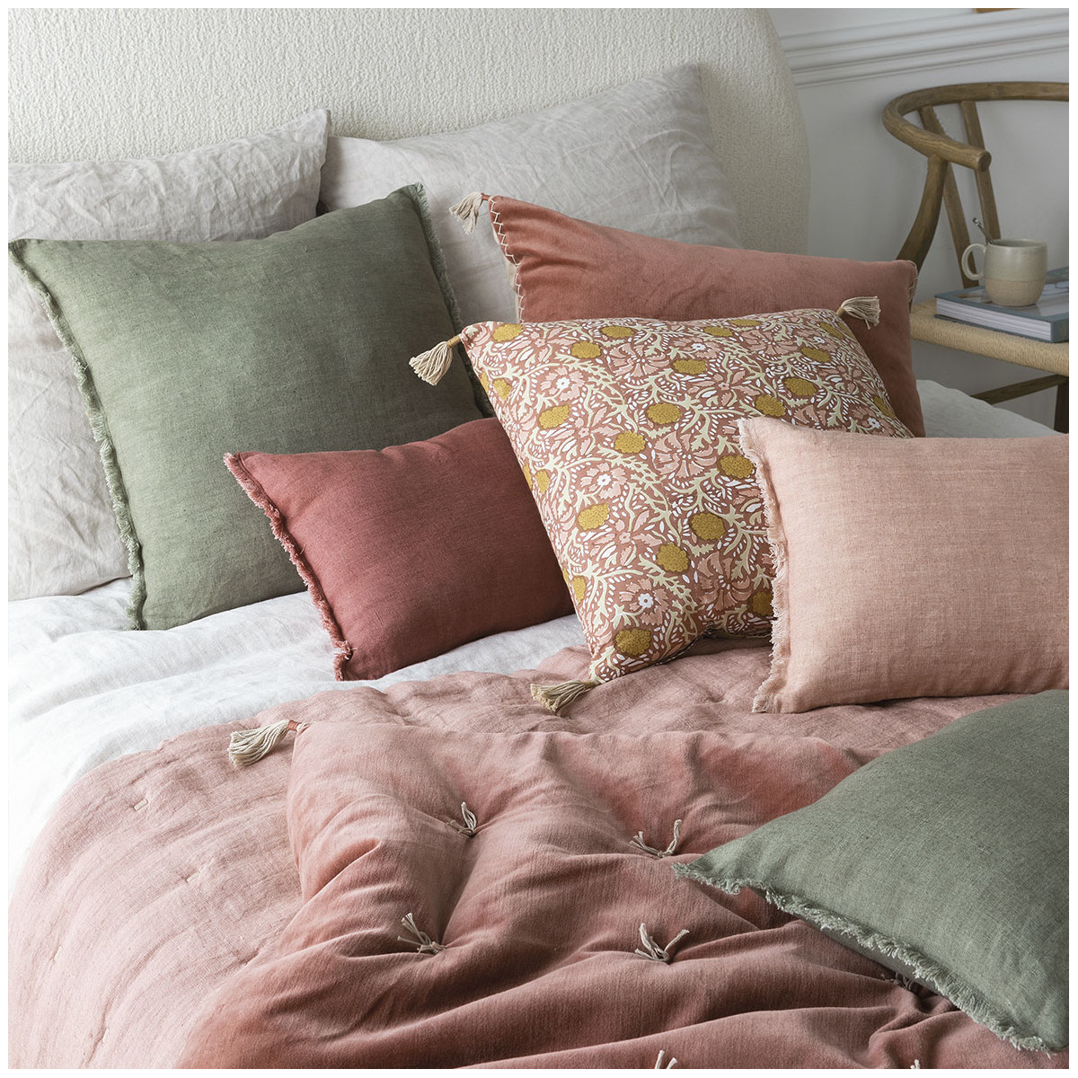 Cushion cover BLANC D'IVOIRE Pink