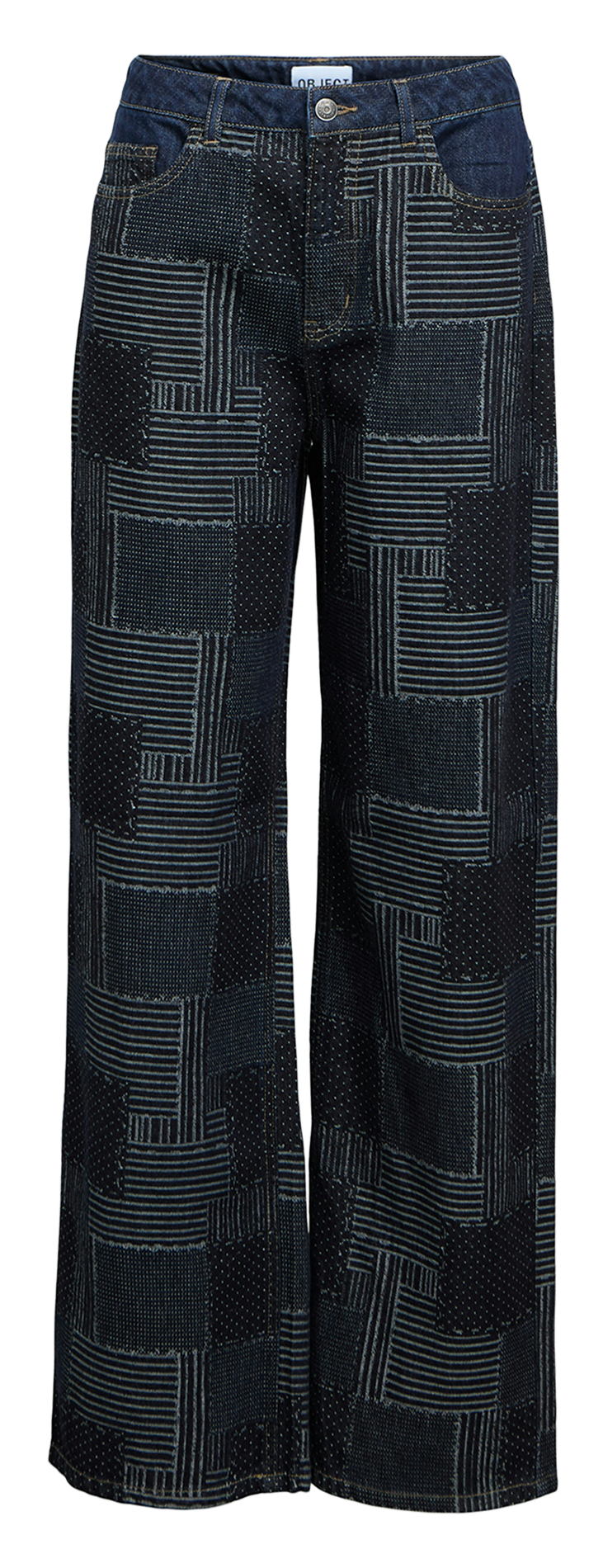 Grote katoenen jeans OBJECT Blauw