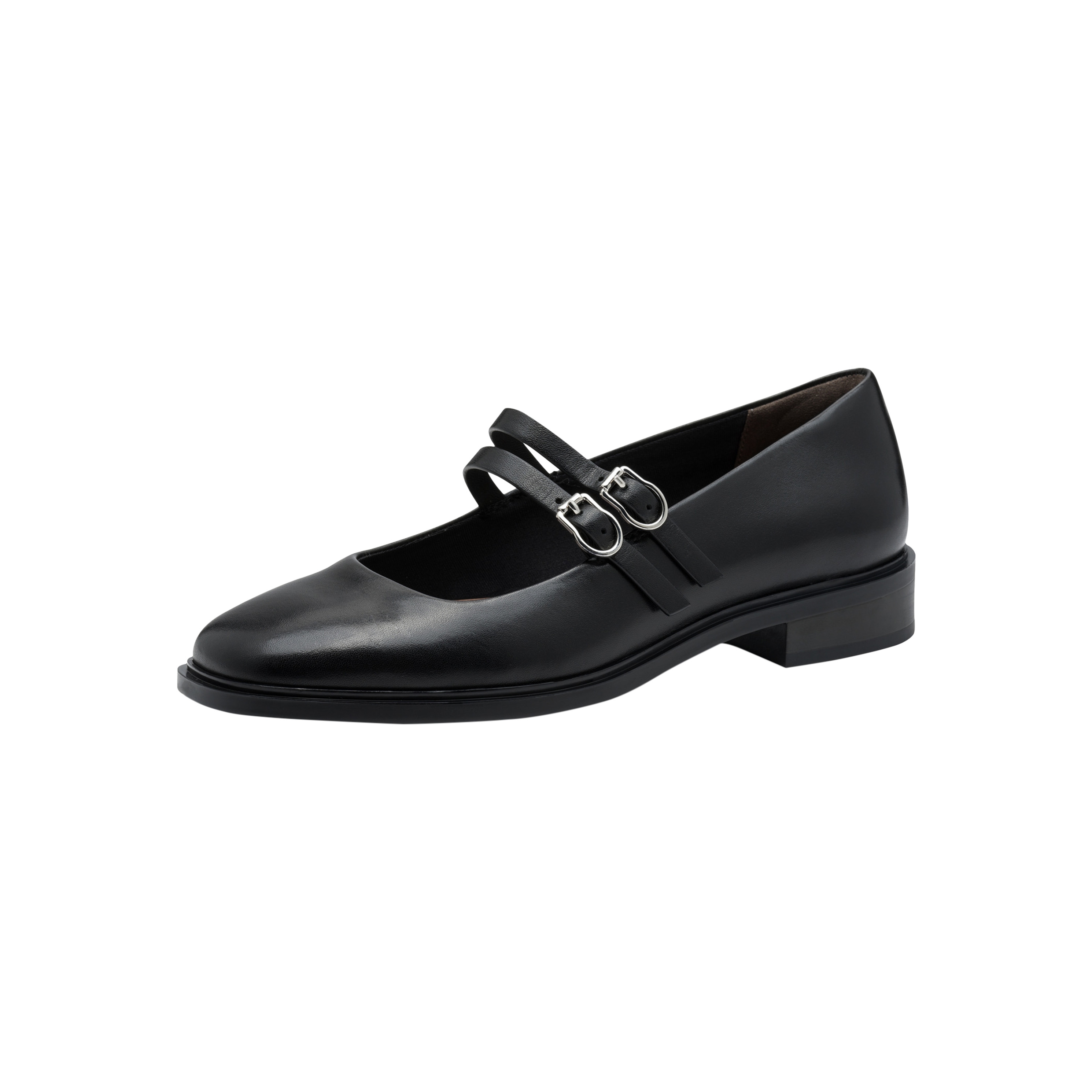 Leather ballet pumps TAMARIS Black