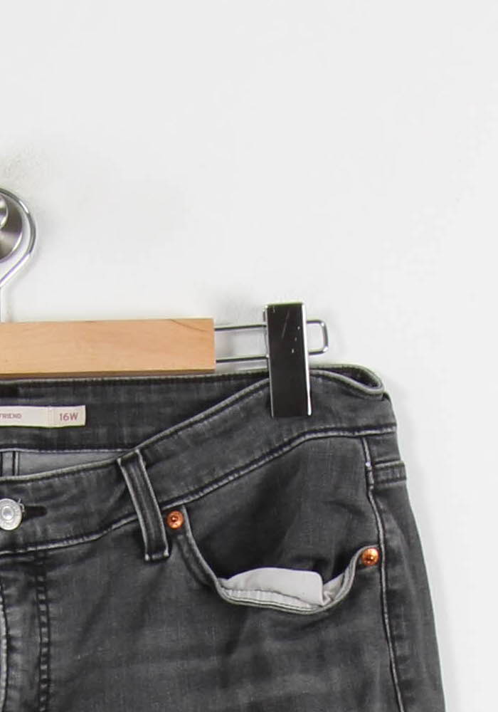 Cropped slim jeans with studs LEVI'S - Seconde main Grey