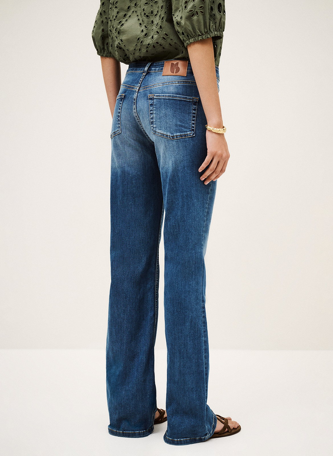 Flared jeans - katoenblend BA&SH Blauw