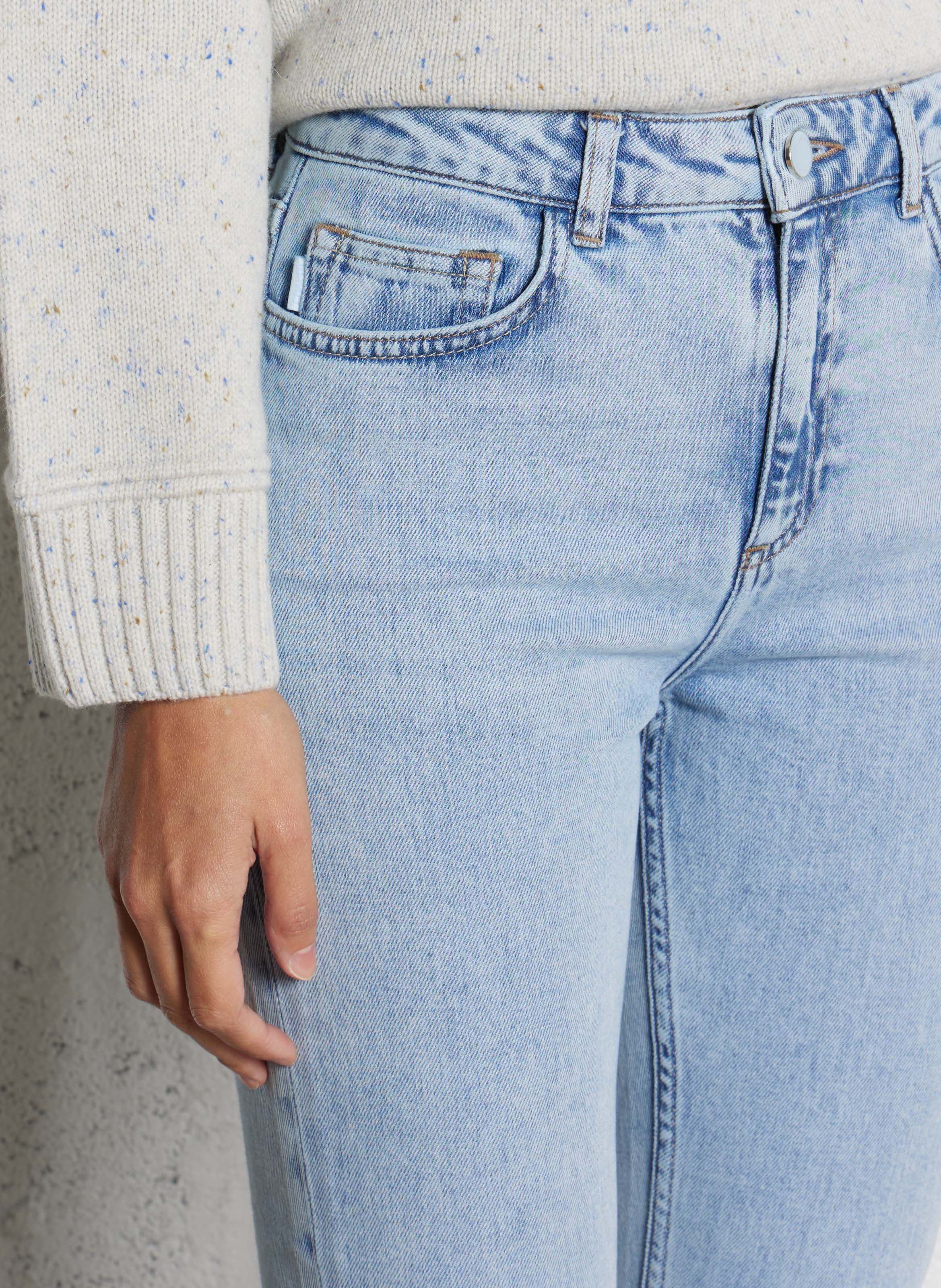 Jean bootcut en coton mélangé FABIENNE CHAPOT Bleu