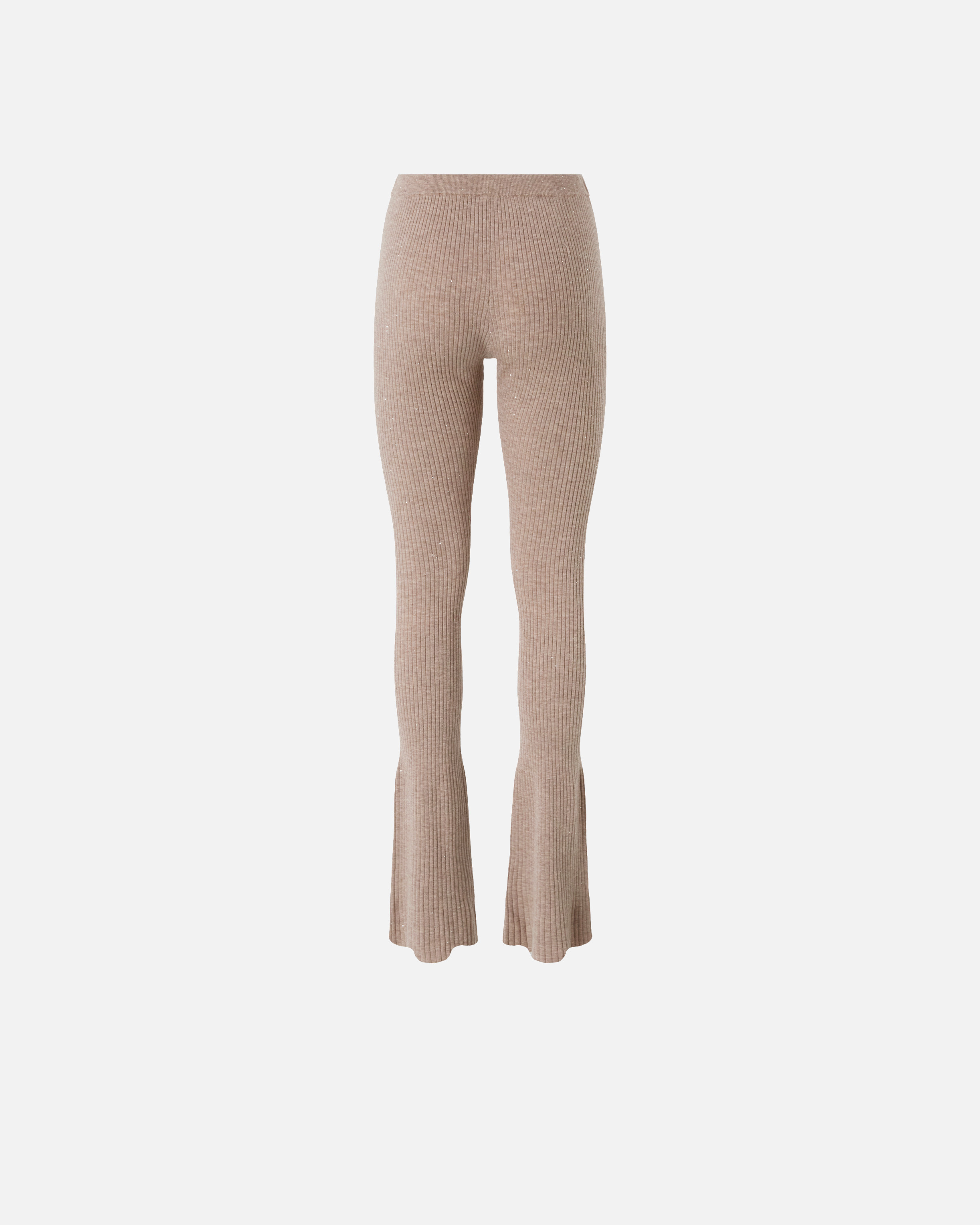 Flared knit trousers PINKO Beige