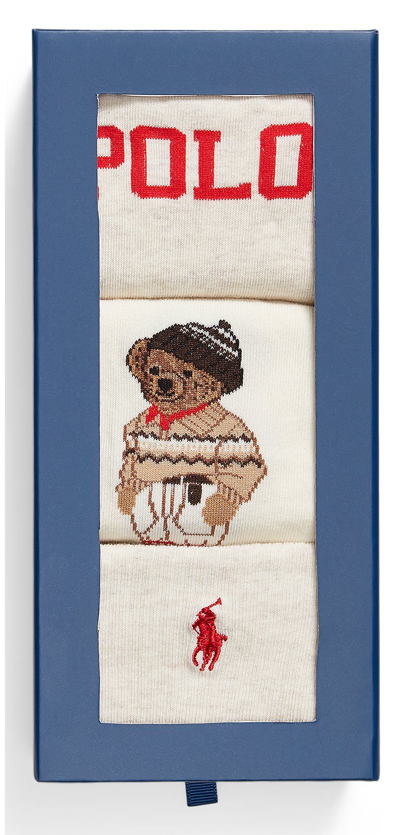 Chaussettes mi hautes brodées POLO RALPH LAUREN Multicolore