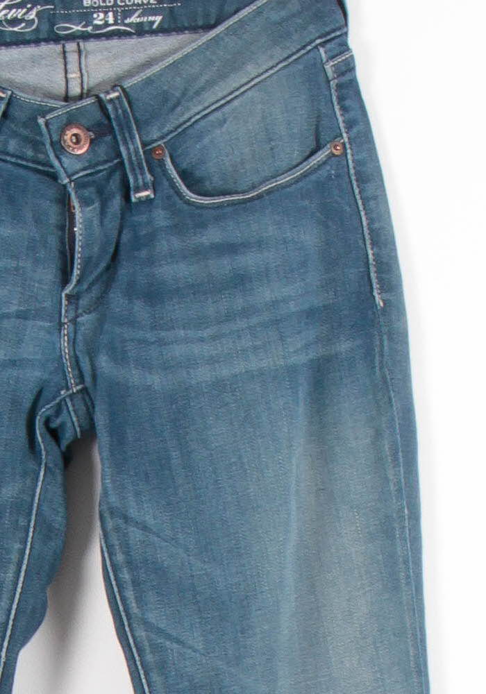 Cropped slim jeans with studs LEVI'S - Seconde main Blue