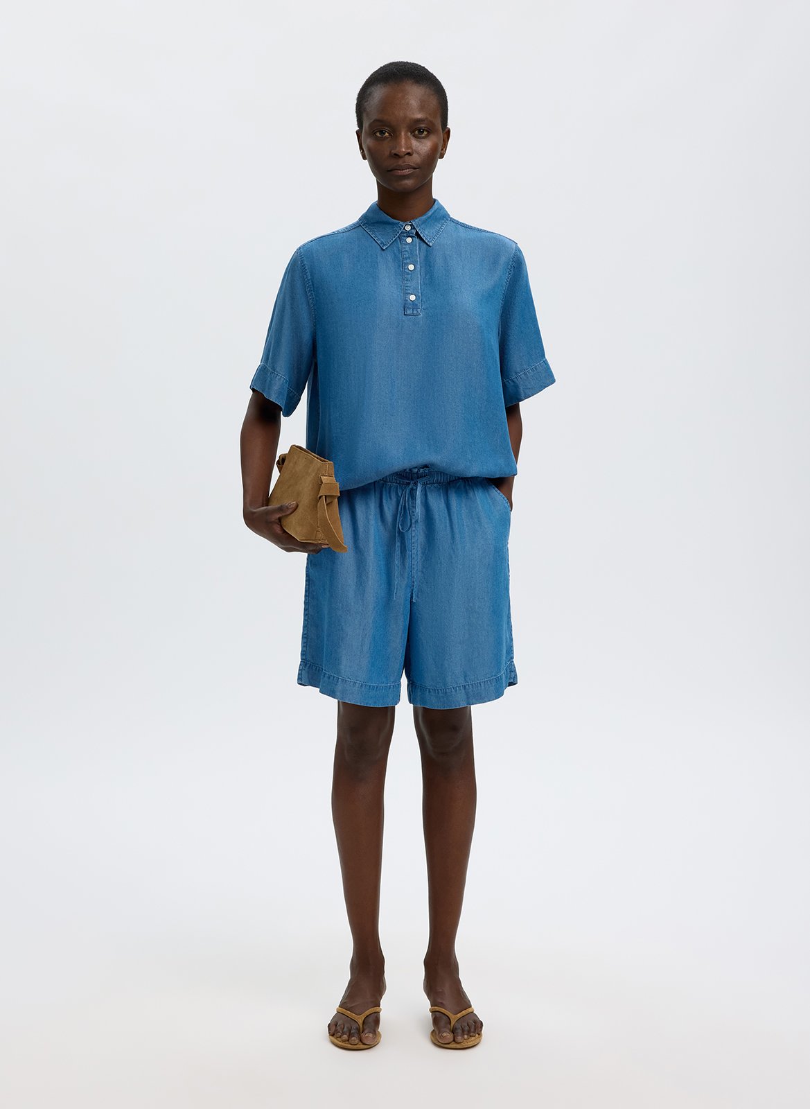 Straight shorts SELECTED Blue