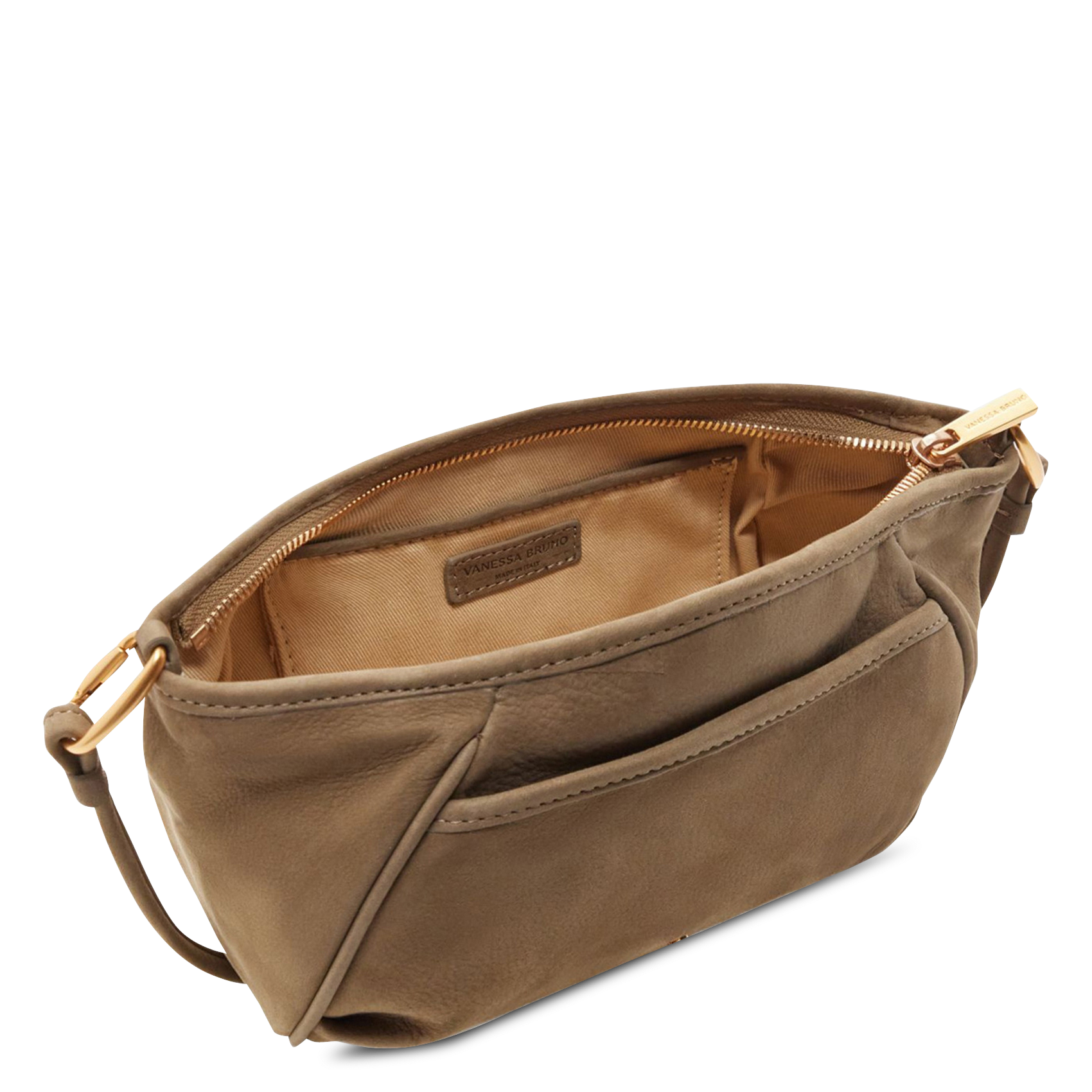 Sac porté épaule en cuir Gris