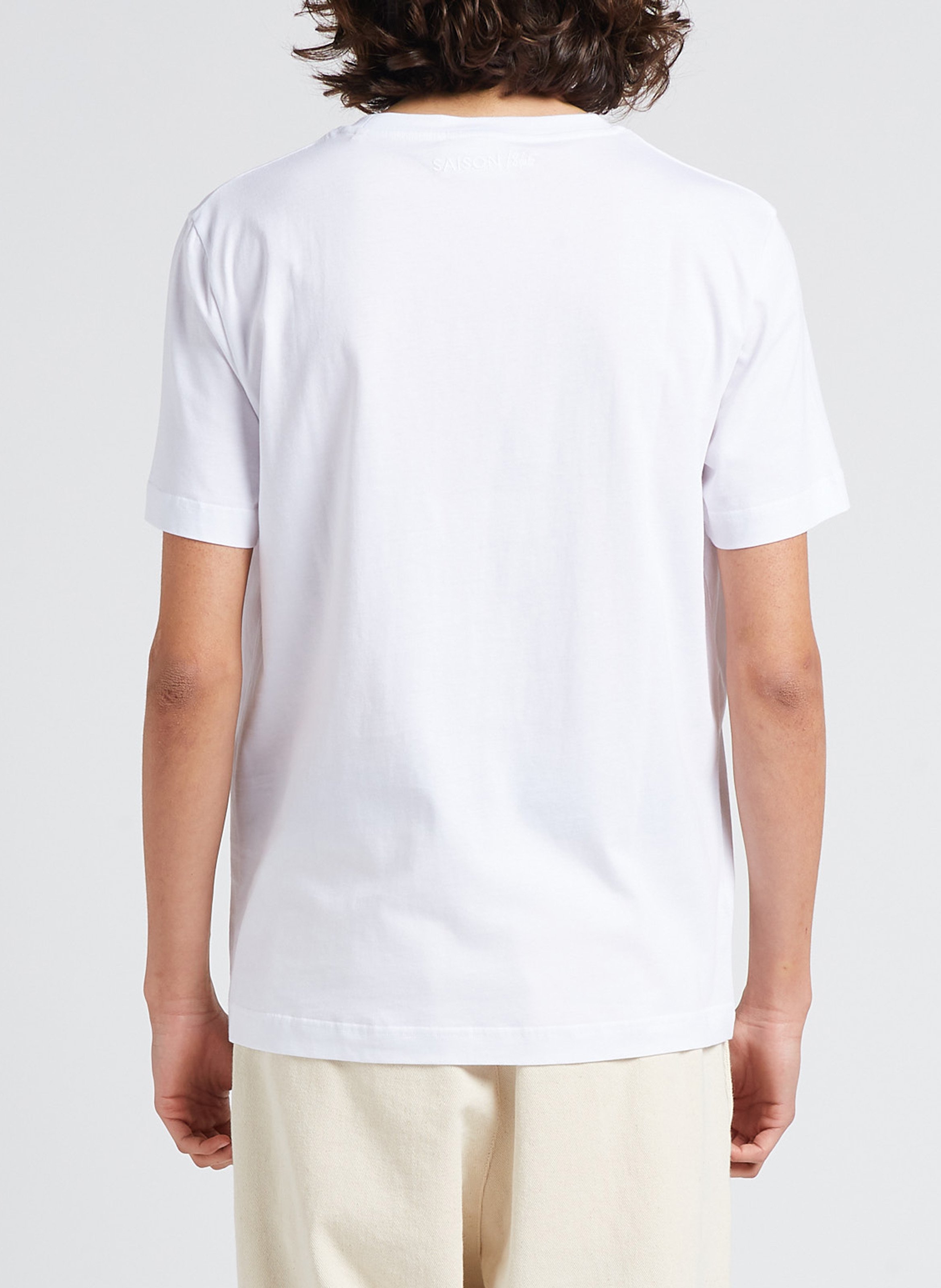 Organic cotton round-neck T-shirt SAISON 1865 White