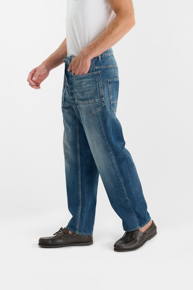 Loose jeans, wide loose fit, length 34 LE TEMPS DES CERISES Blue