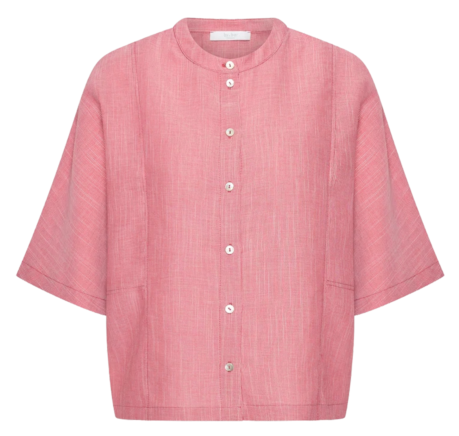 Blouse ample à col mao  BY BAR Rouge