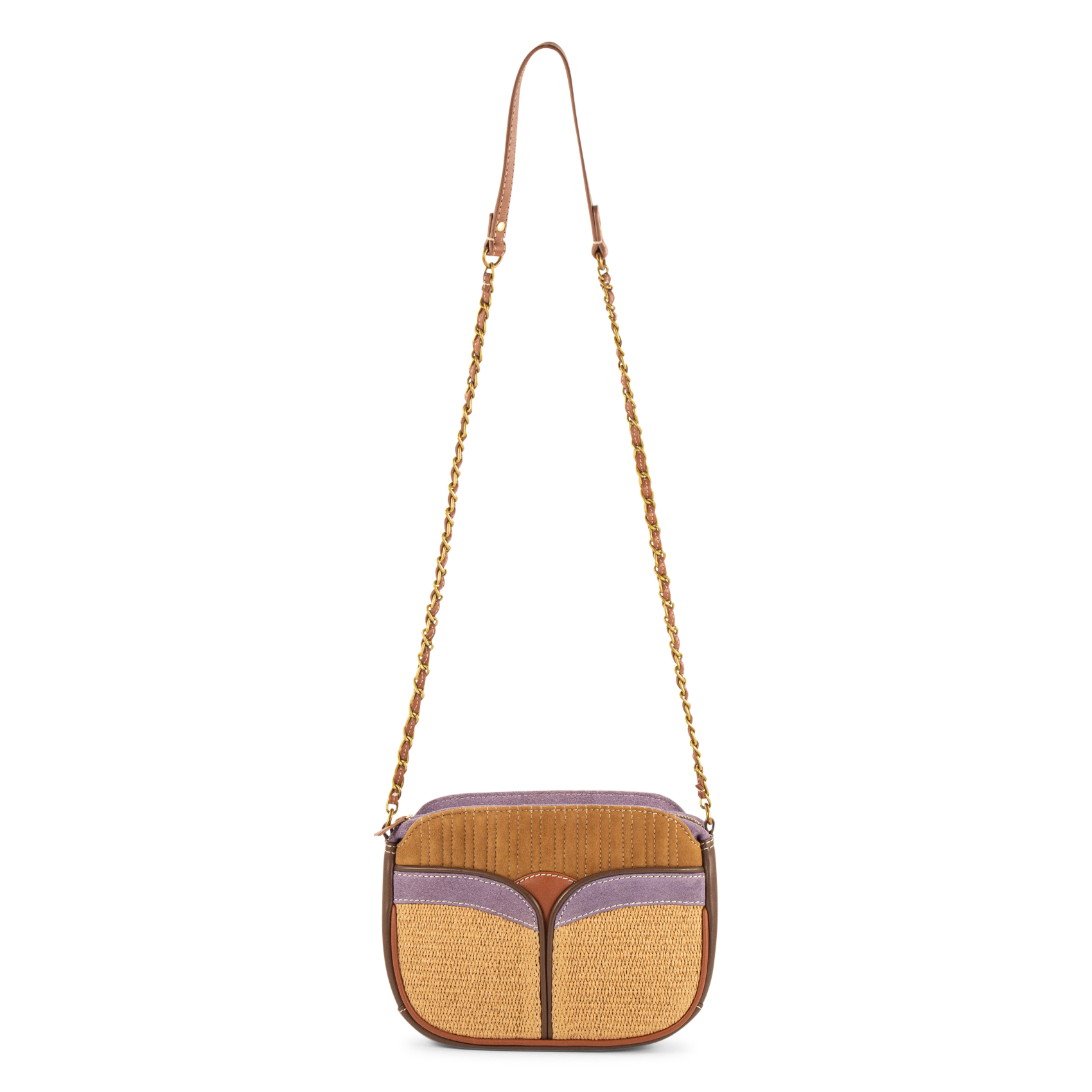 Dual-material messenger bag SESSUN