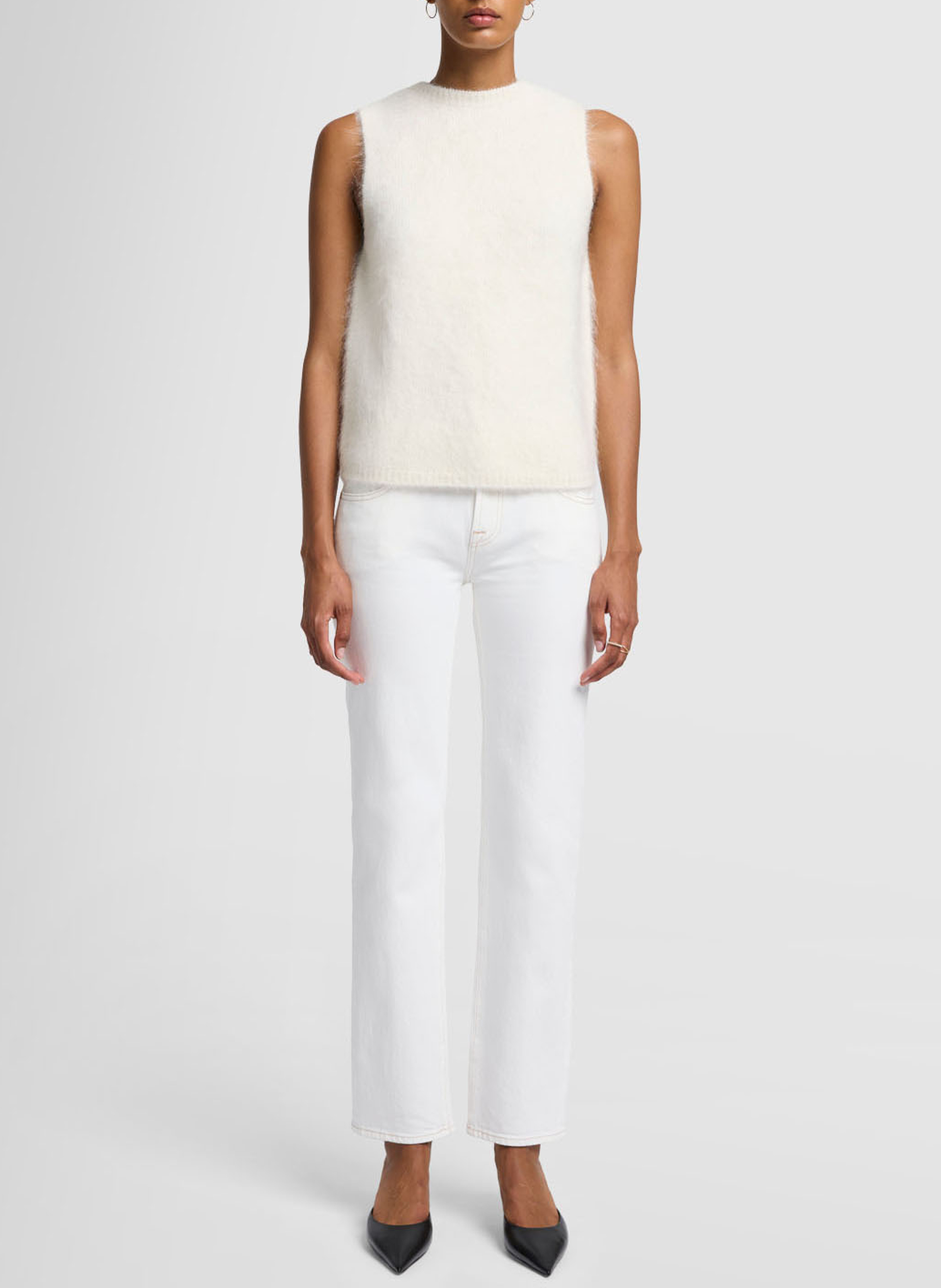 Cotton-blend straight jeans 7 FOR ALL MANKIND White