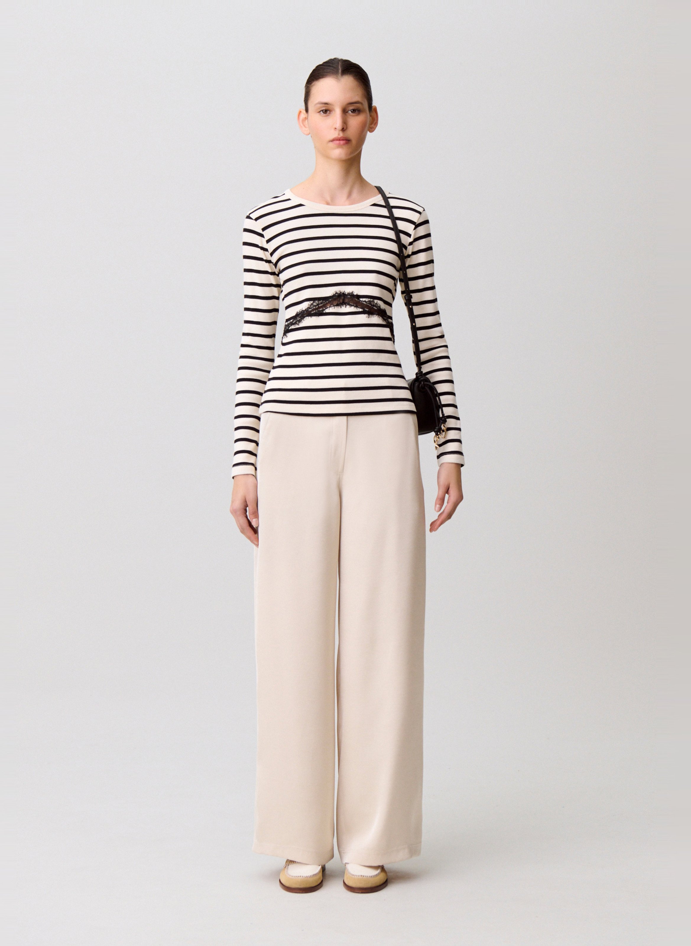 Pantalon large CLAUDIE PIERLOT Beige