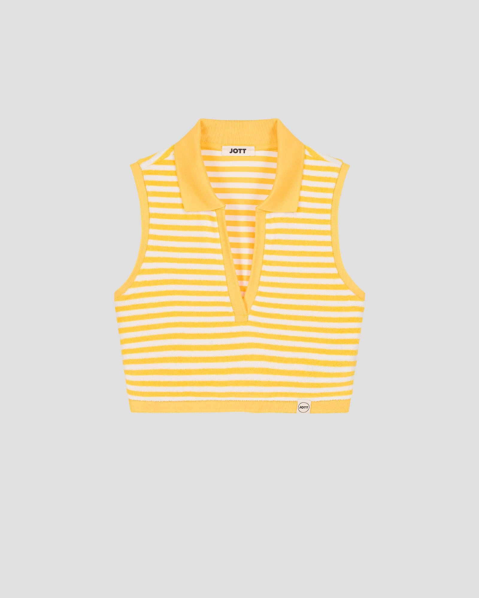Crop-top éponge bay stripe JOTT Jaune
