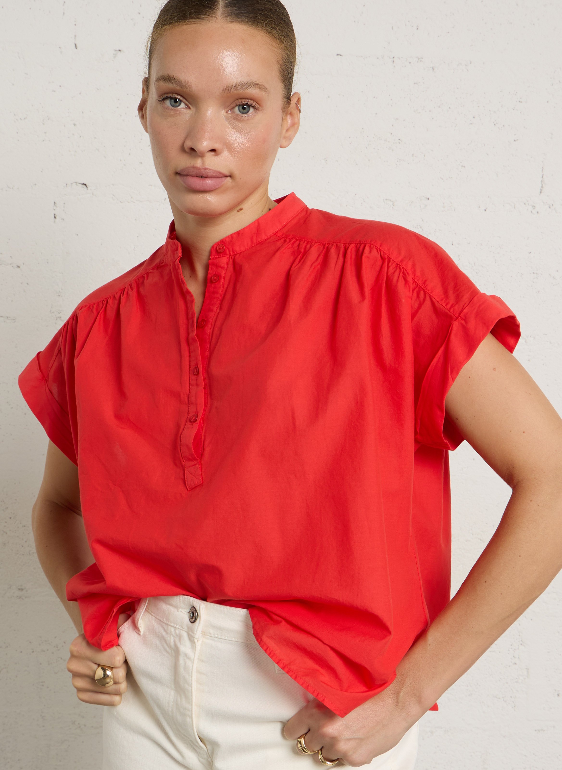 Weit geschnittenes Baumwoll-Top SUD EXPRESS