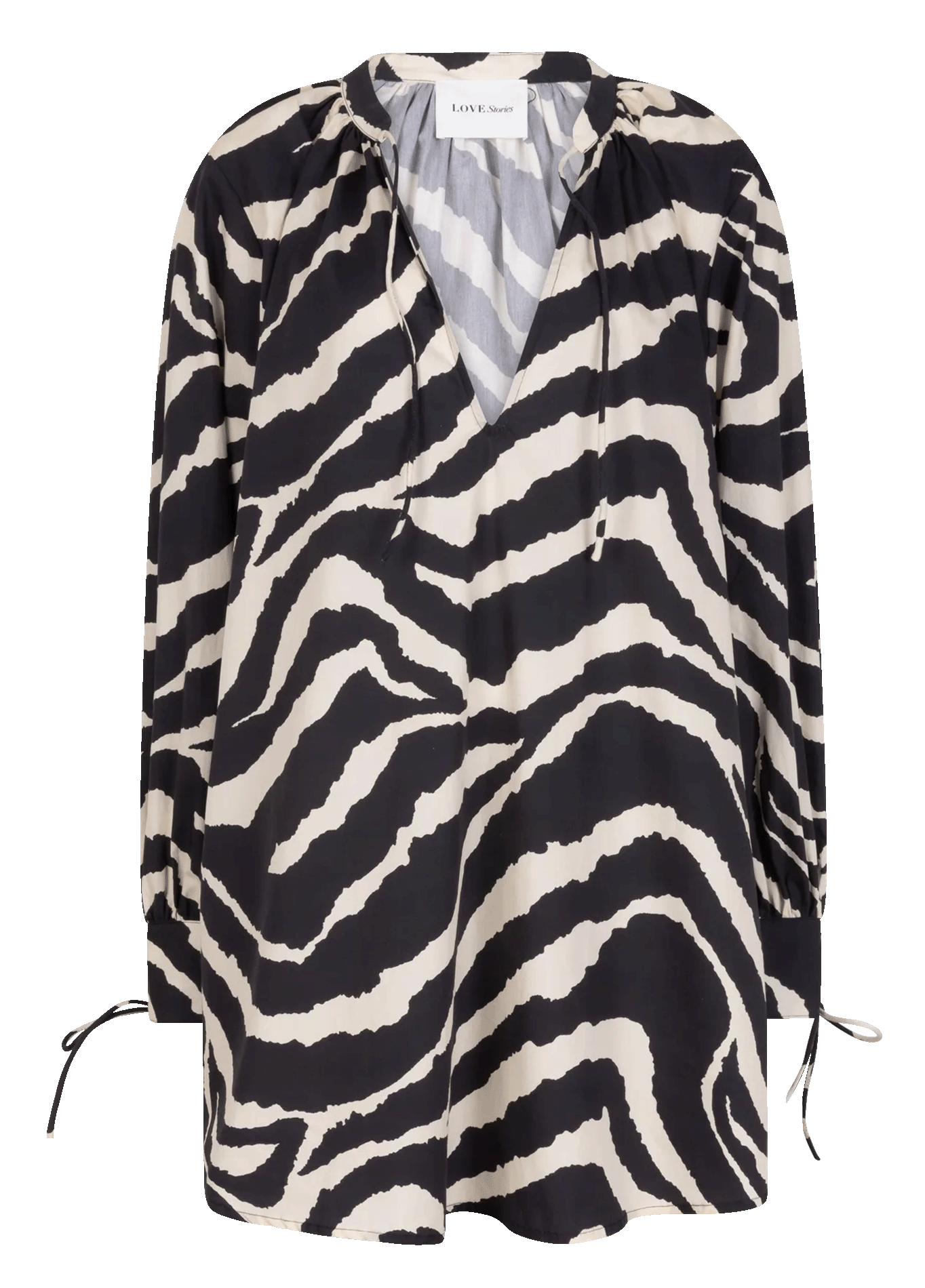 Robe courte à imprimé zèbre LOVE STORIES Noir