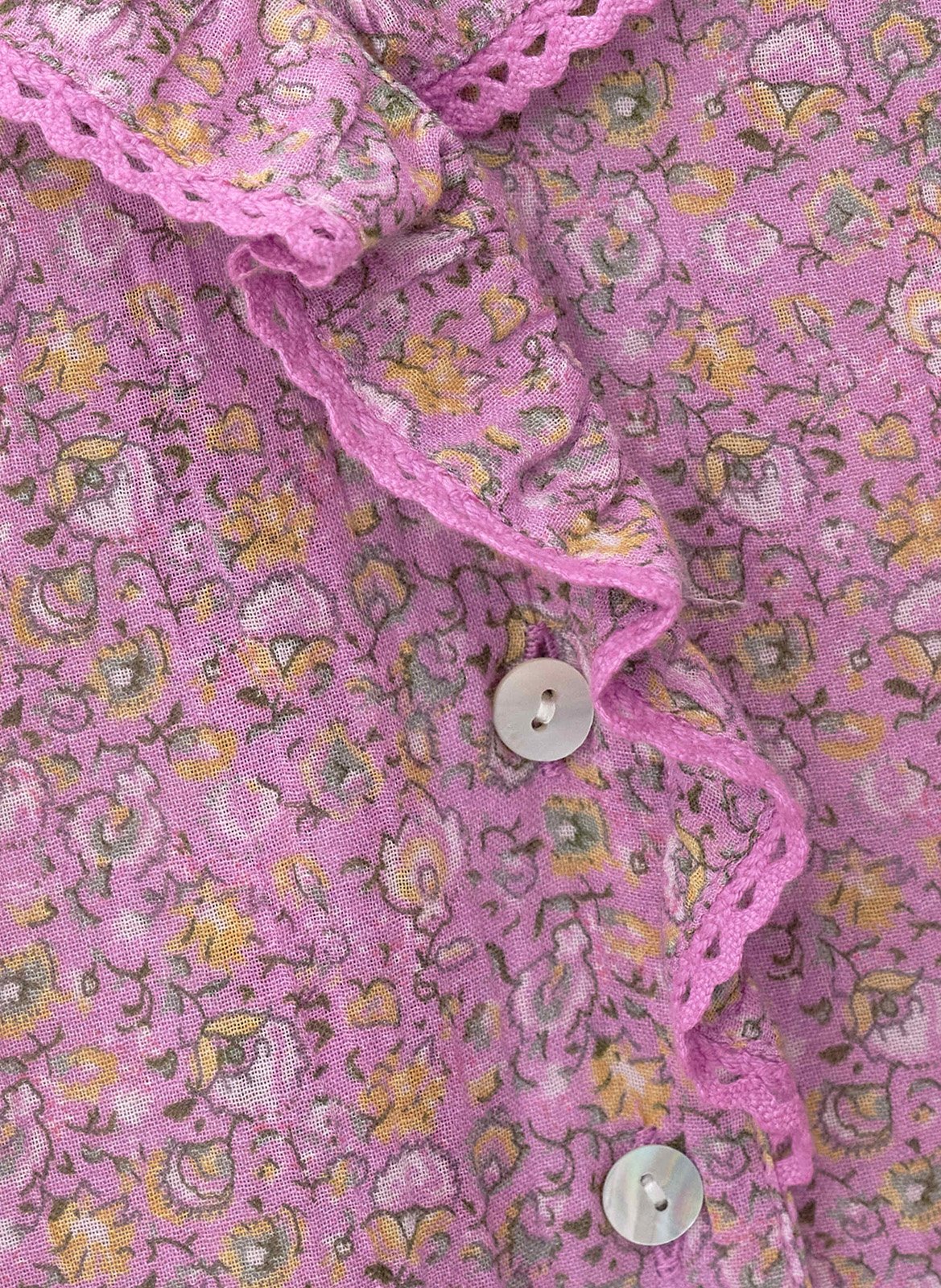 Geruite blouse met V-hals BA&SH Roze