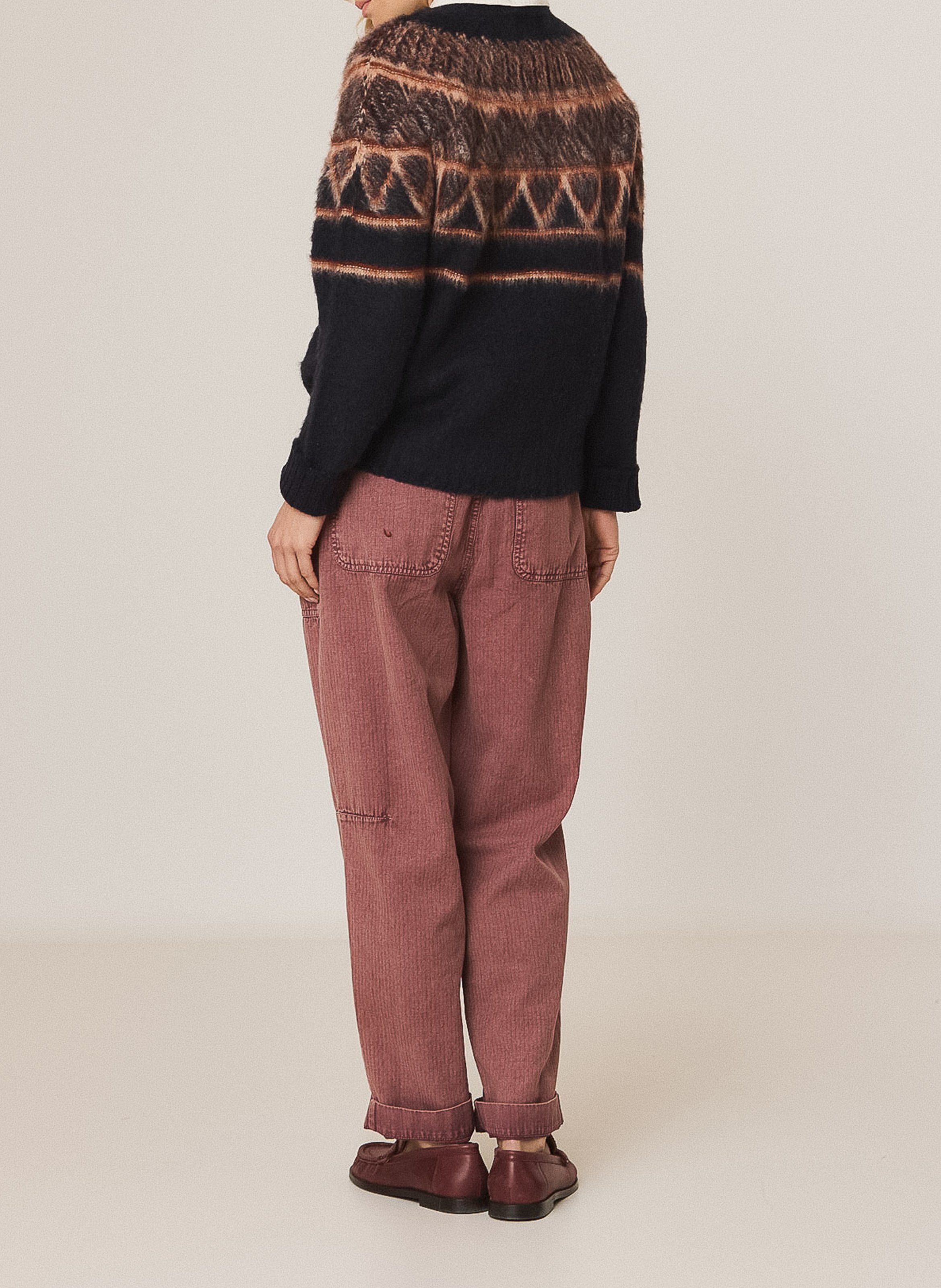 Pull droit col rond INDI & COLD Bleu