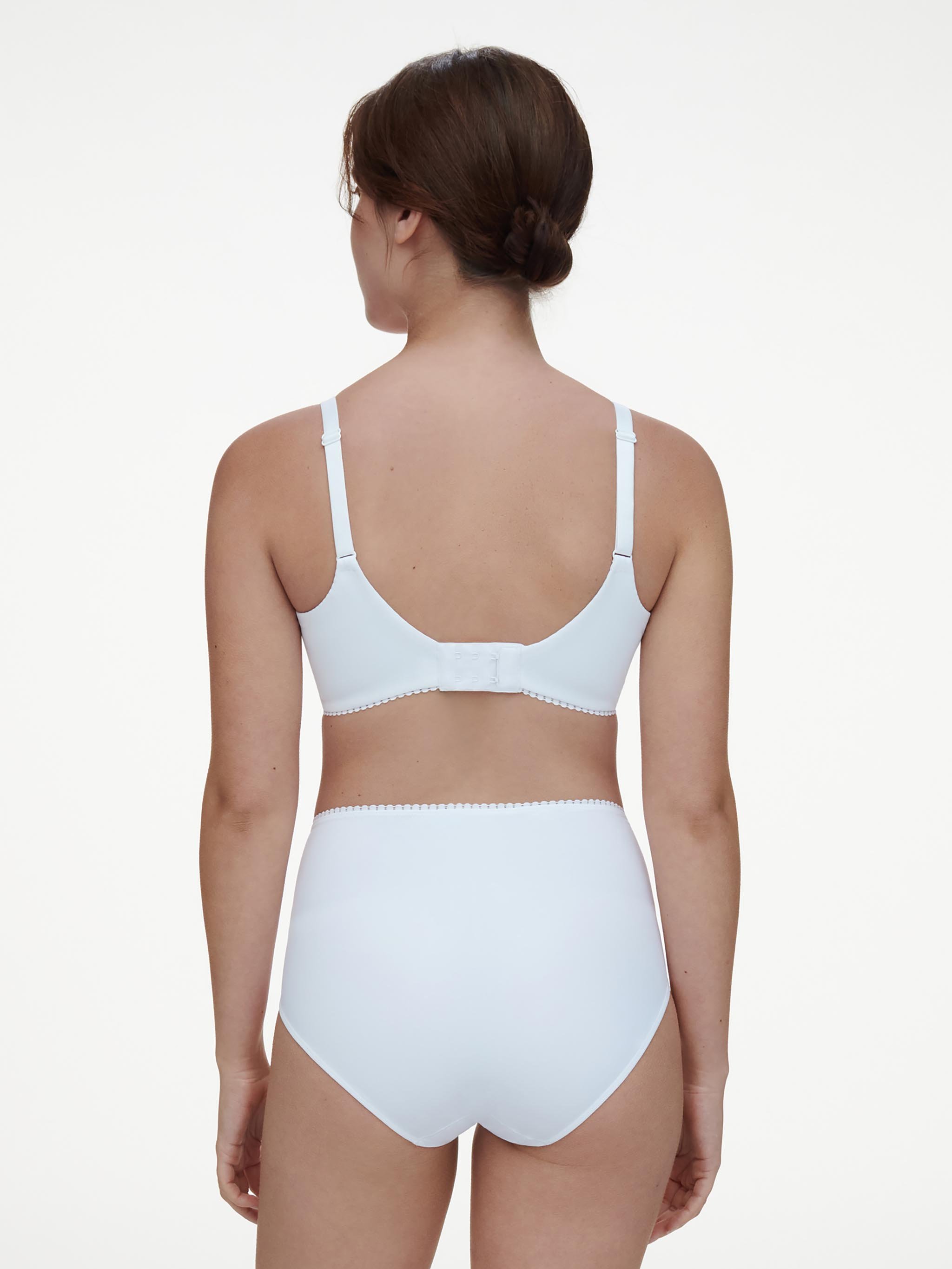 High-waisted lace support briefs CHANTELLE White