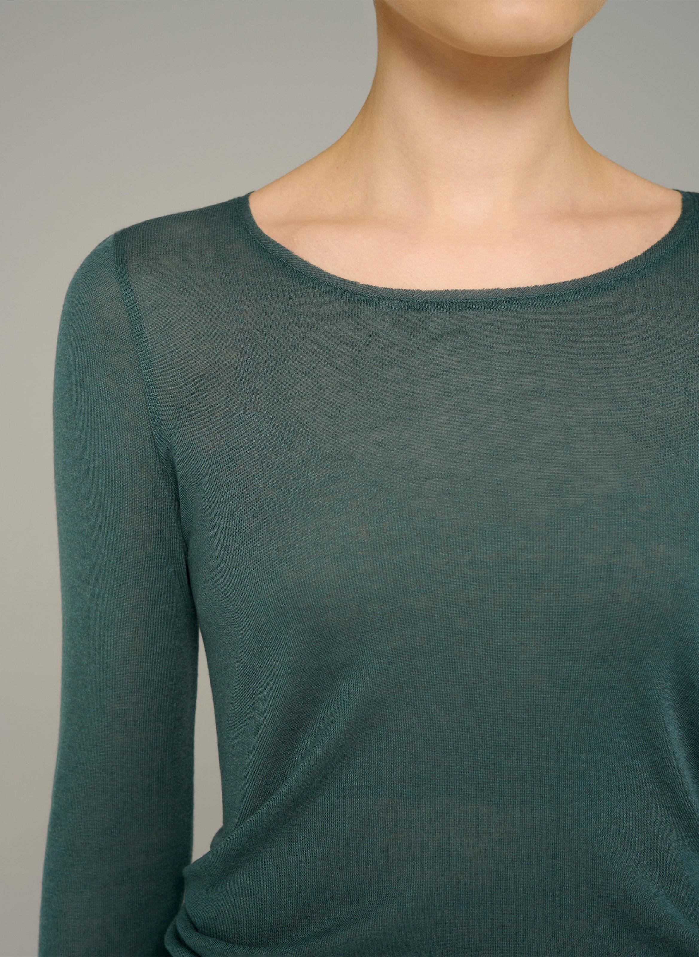 Langarmshirt mit Rundhalsausschnitt | Grun COTELAC ACOTE Damen