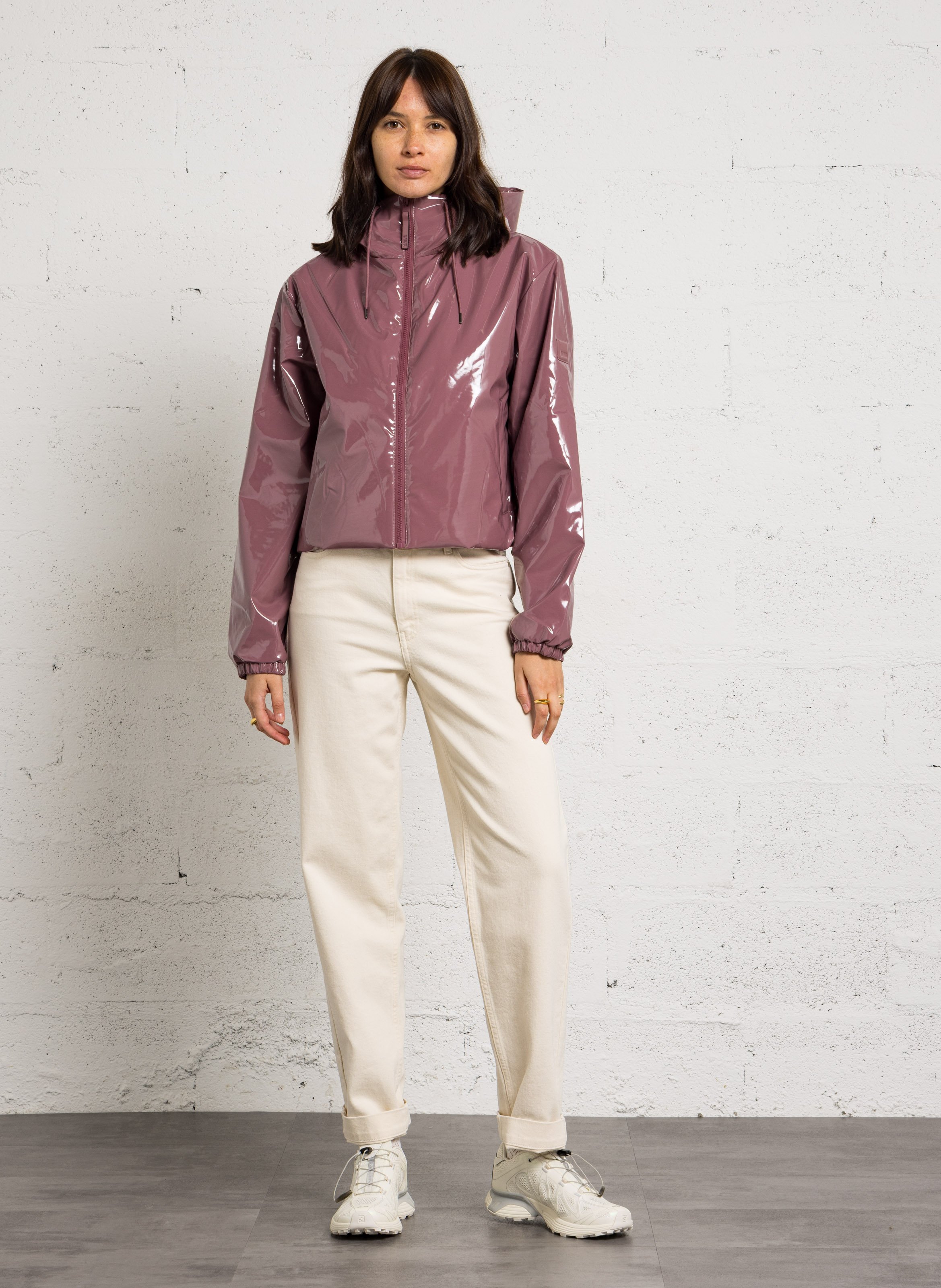 High-neck raincoat RAINS Pink