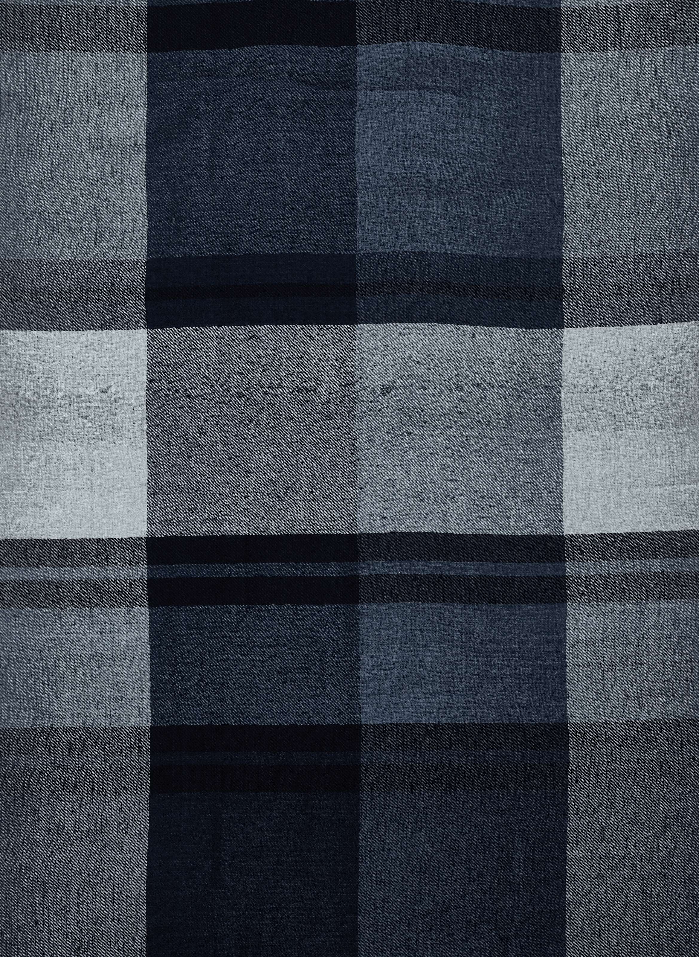 Checkered virgin wool scarf SAISON 1865 Blue
