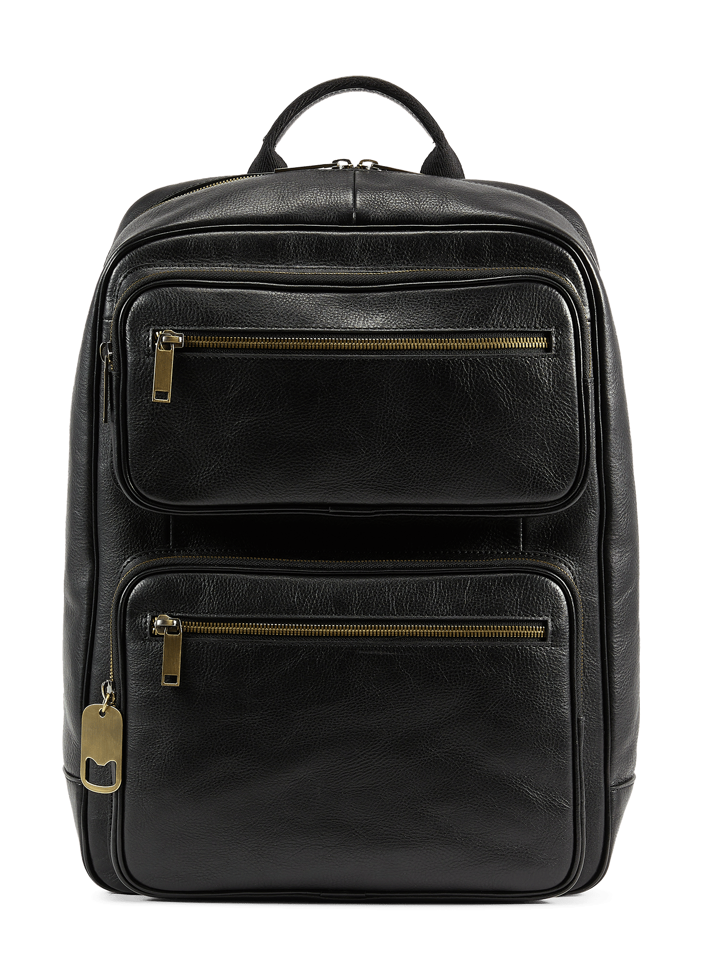 Backpack with multiple pockets in grained leather SAISON 1865 Black