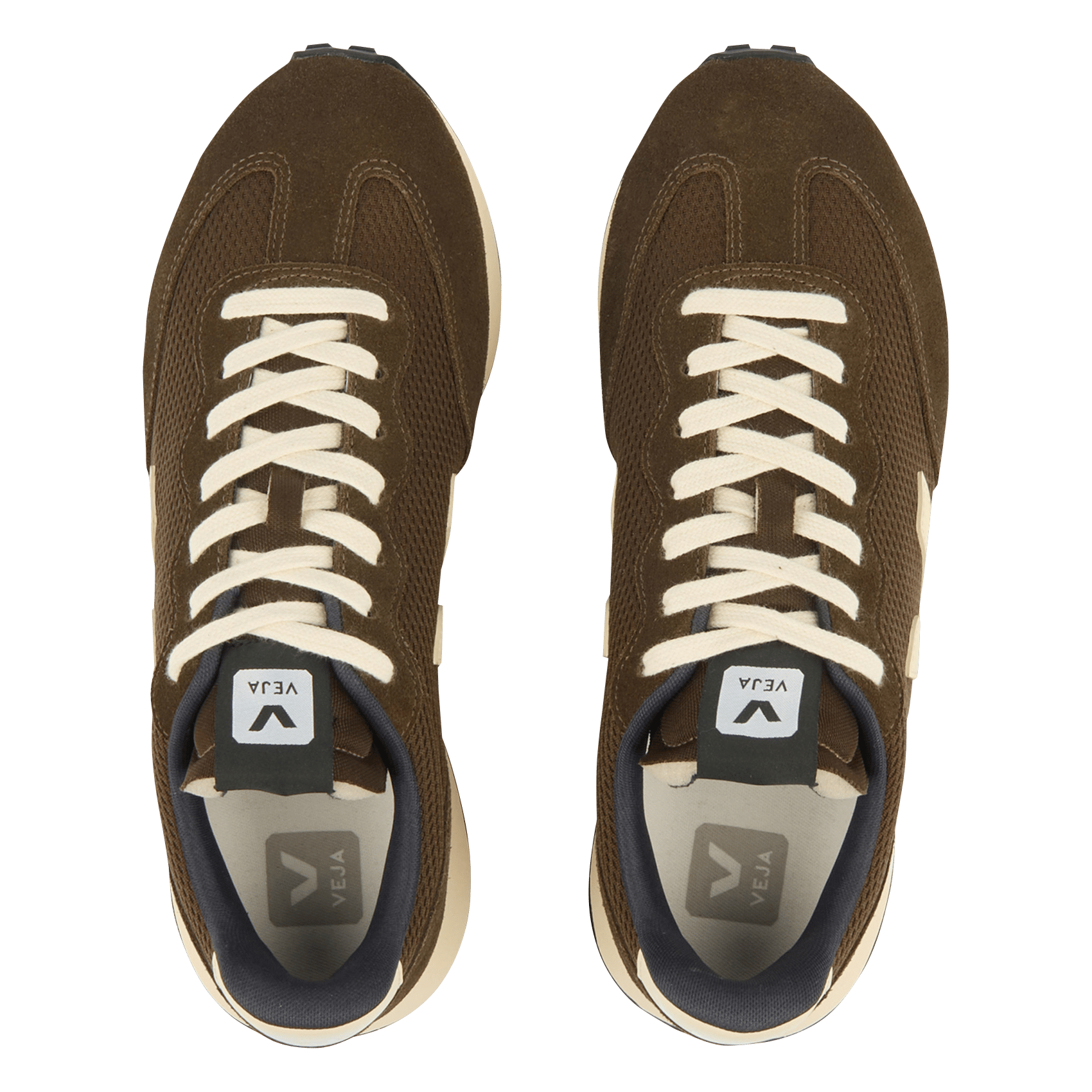 Low-top dual-fabric sneakers VEJA Brown