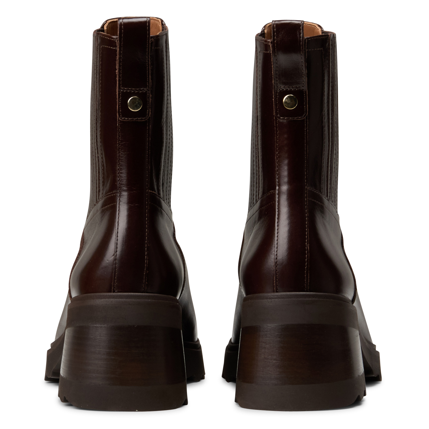 Leather mid-calf boots BOBBIES Brown