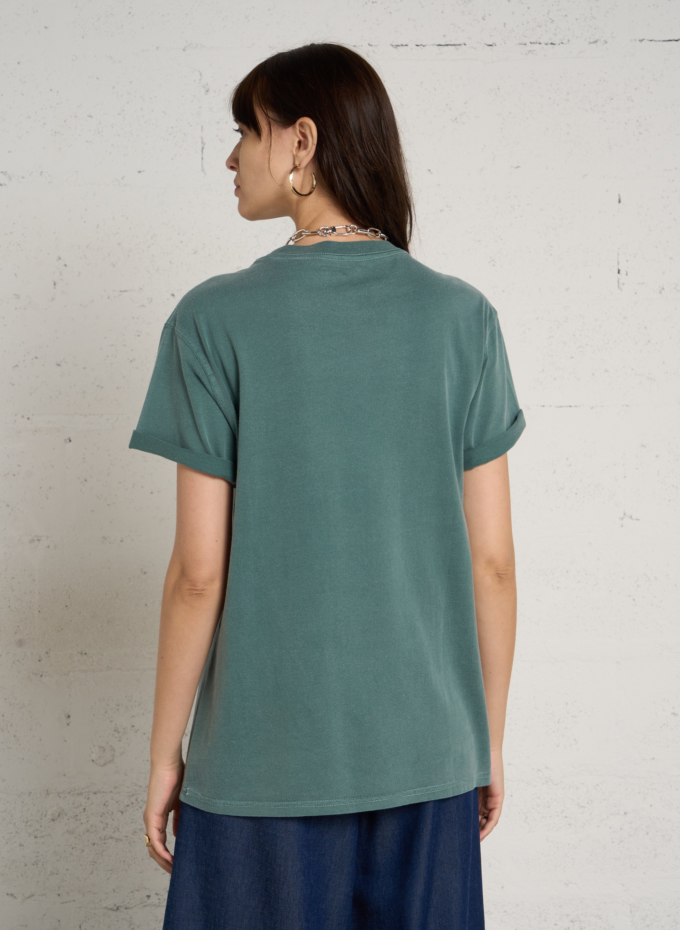 Tee-shirt imprimé en coton NEWTONE Vert