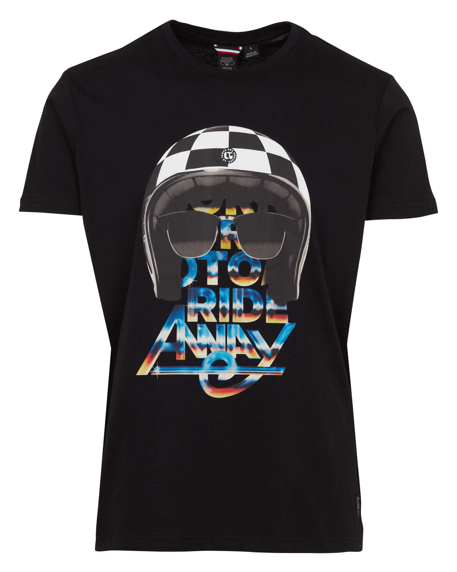 Gerade geschnittenes T-Shirt aus Baumwolle LE TEMPS DES CERISES Schwarz