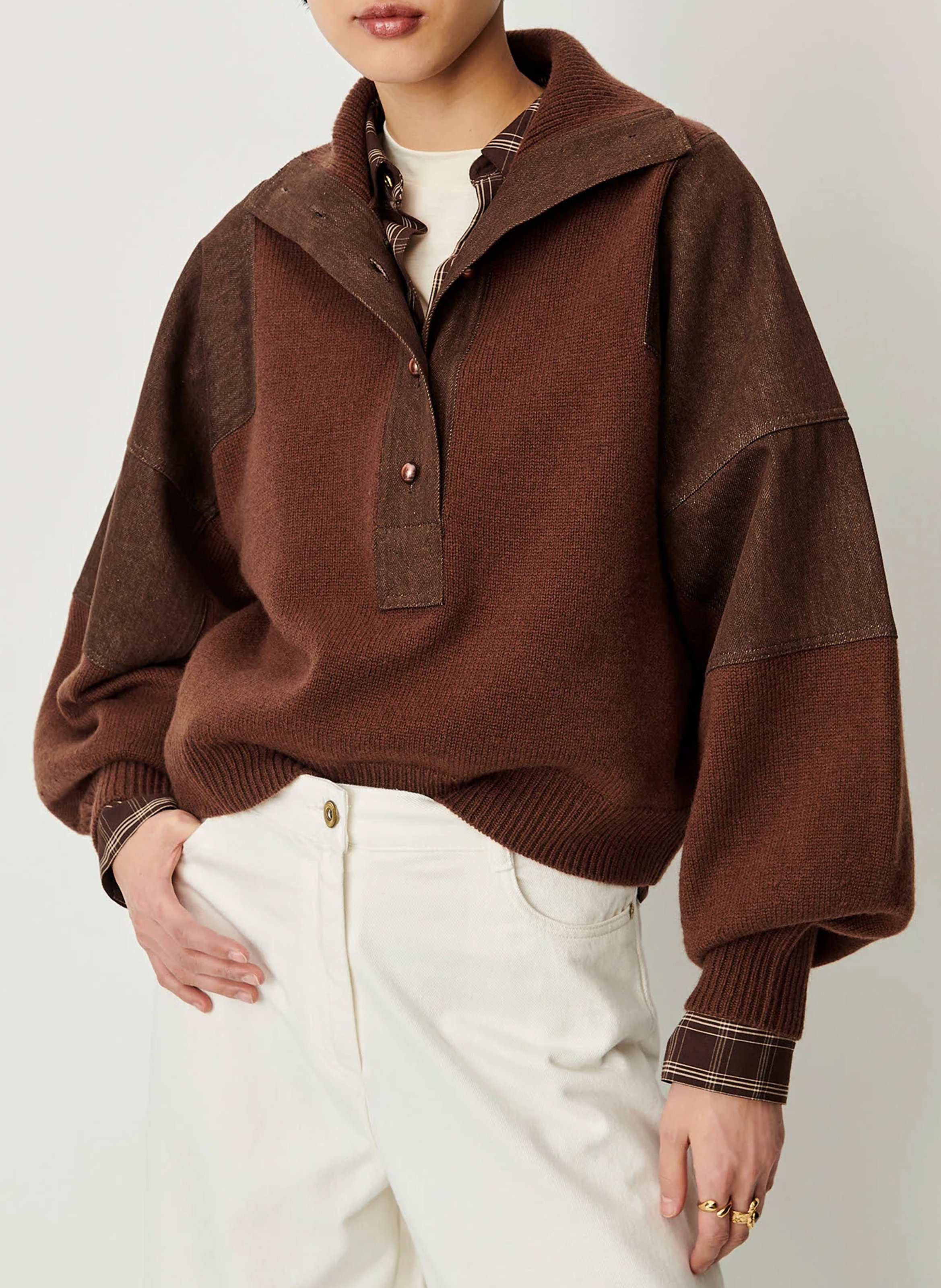 Pull oversize col montant en laine SESSUN