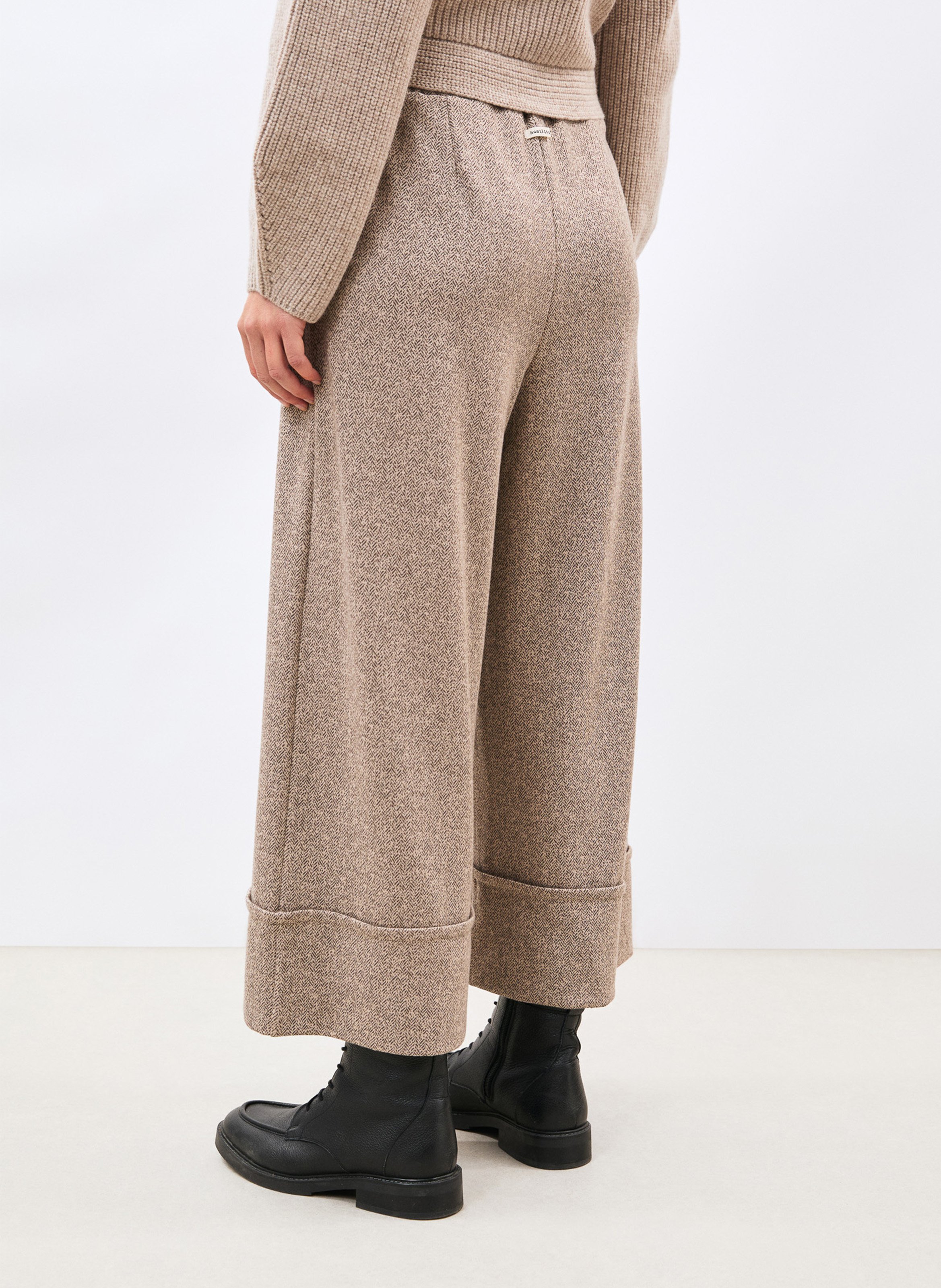 Pantalon large 7/8ème ceinturé  HUMILITY Beige