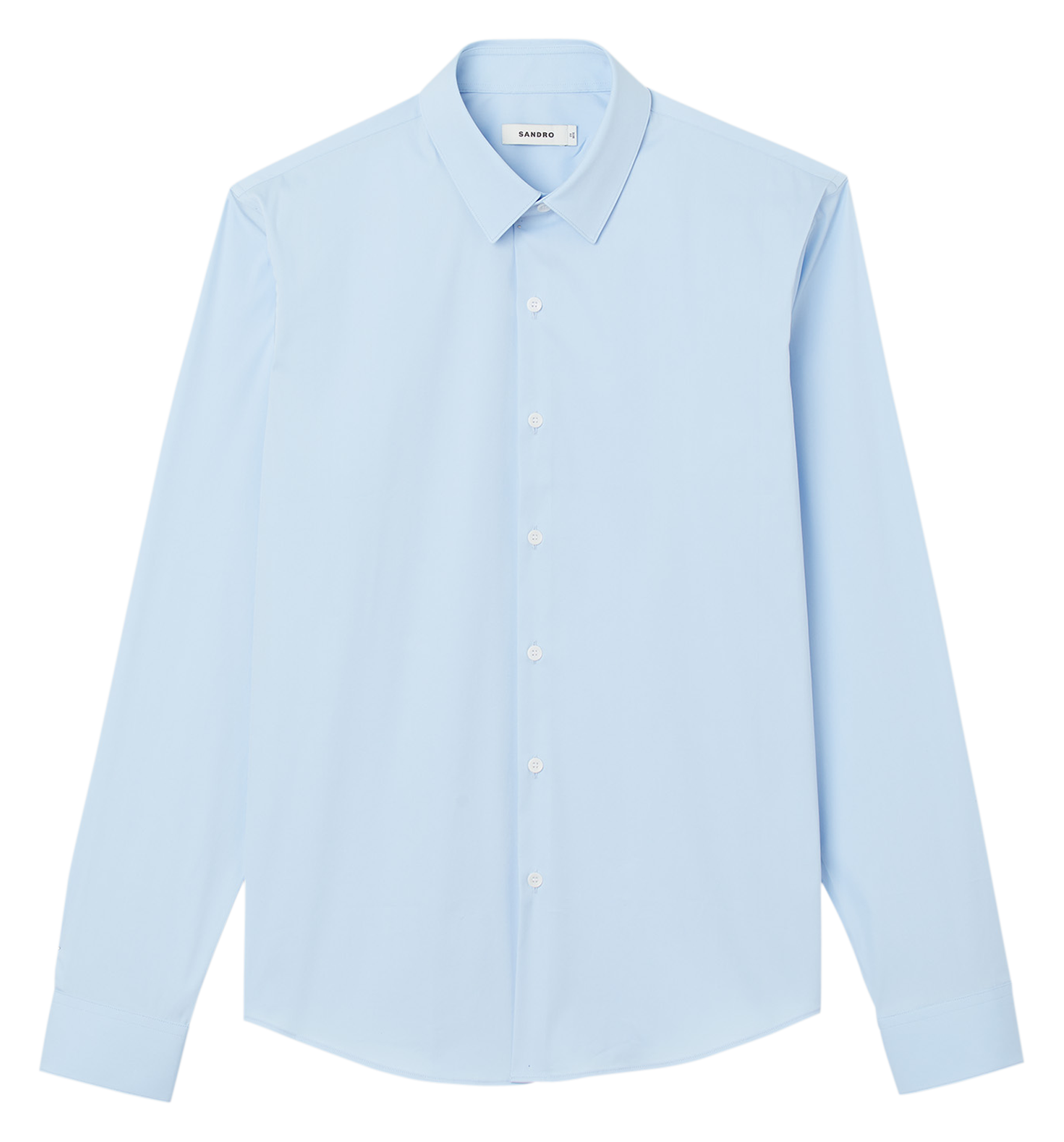 Chemise slim-fit en coton stretch Bleu