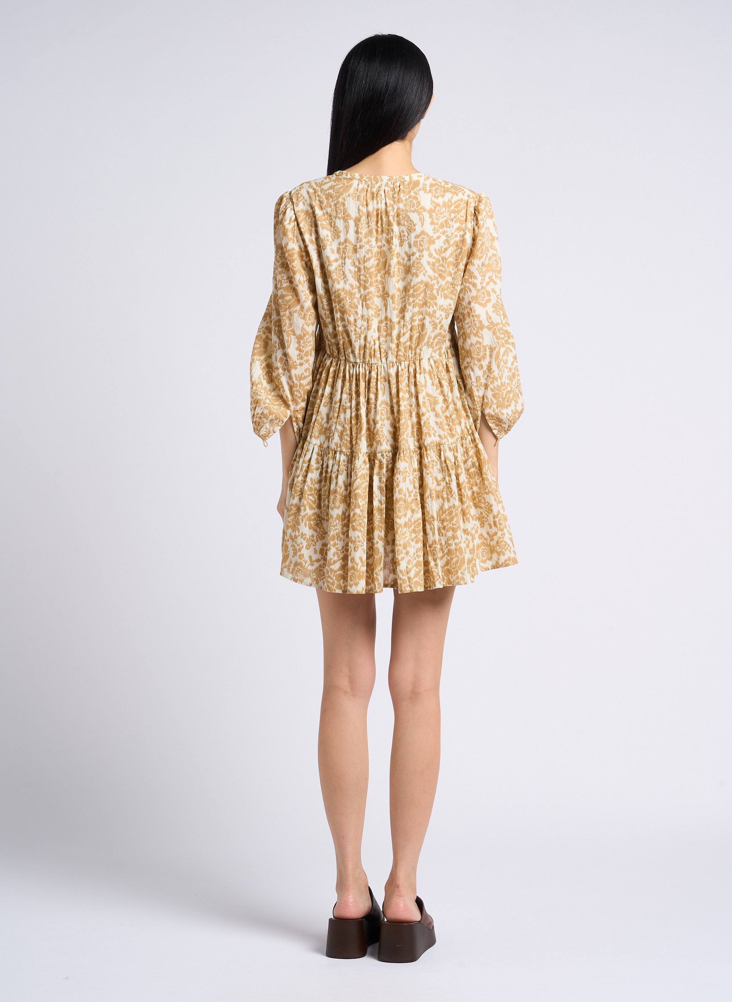 Leder-Mules mit Keilabsatz Braun