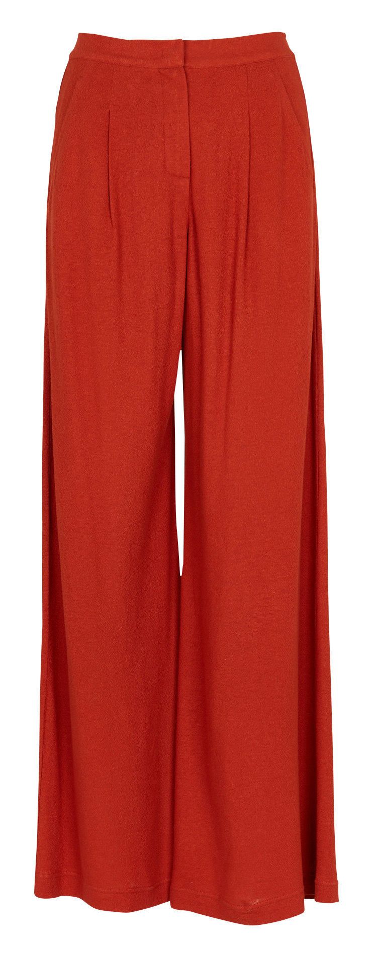 Wide-leg high-waisted linen-blend pants Terre cuite Max Mara