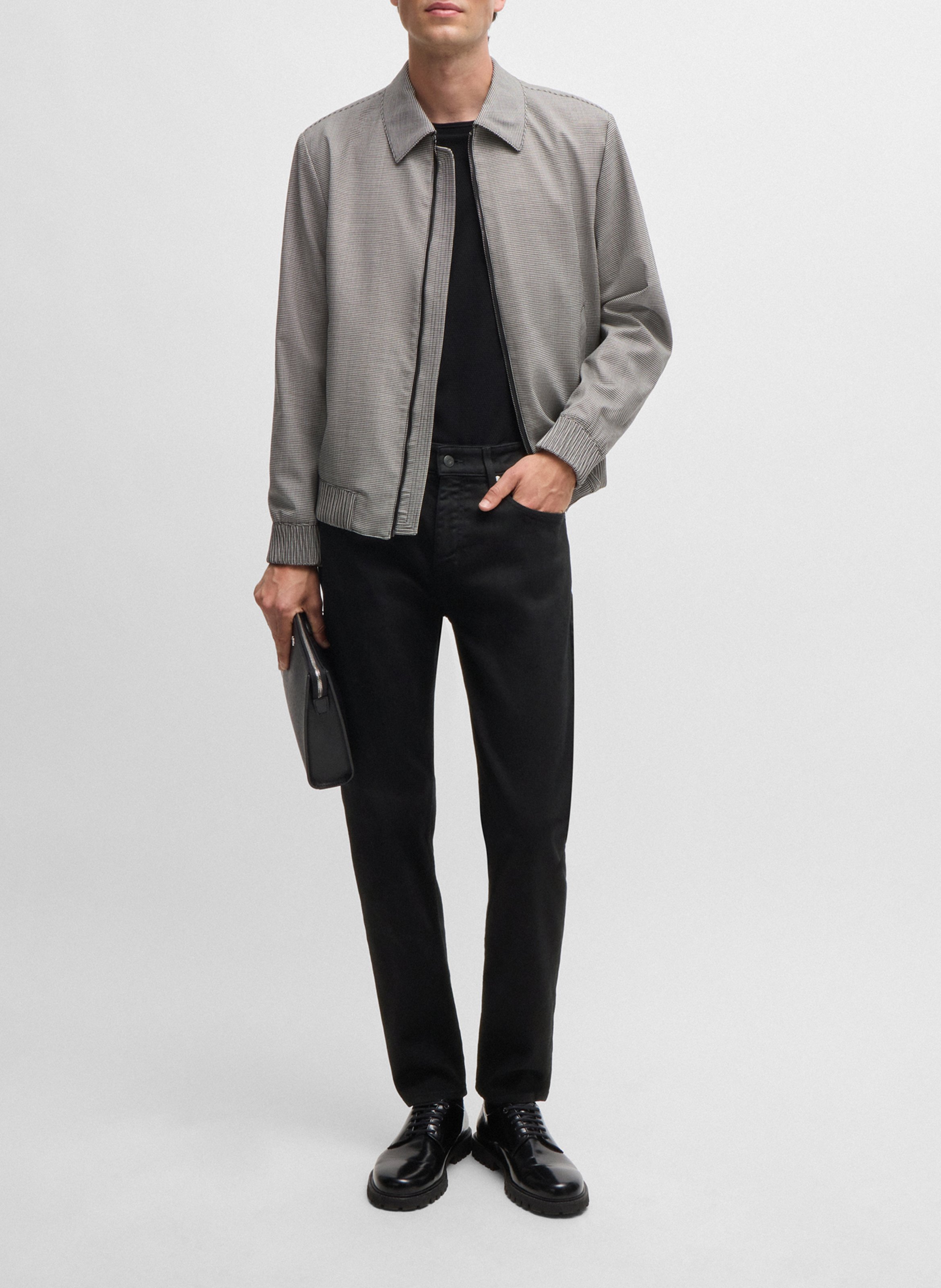 Regular-fit cotton-blend jeans BOSS Black