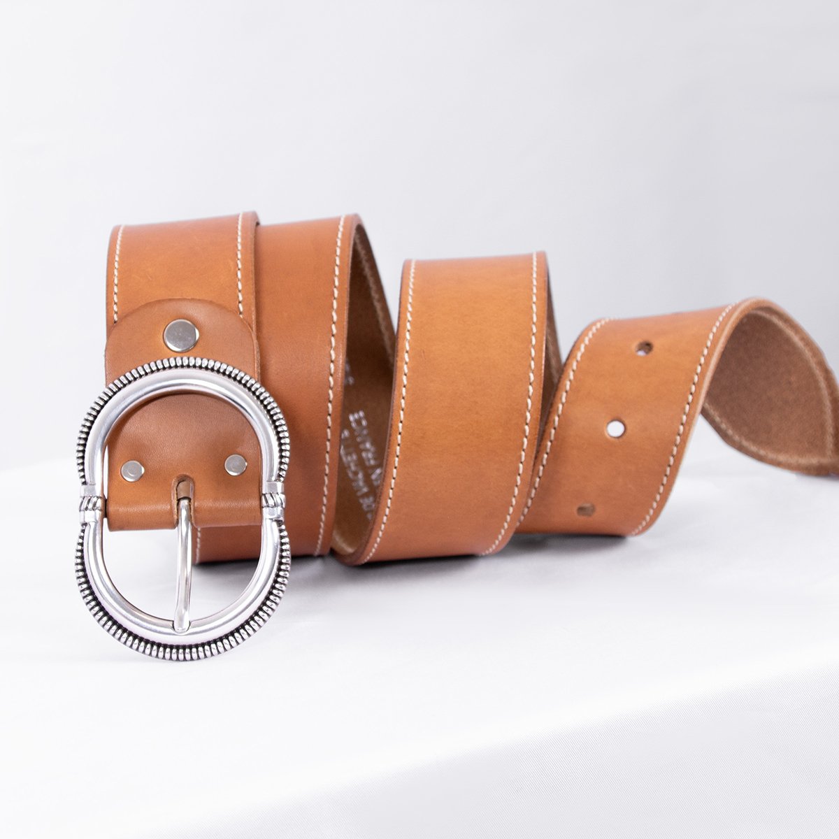 Ceinture camargue cuir JULES & JENN Marron