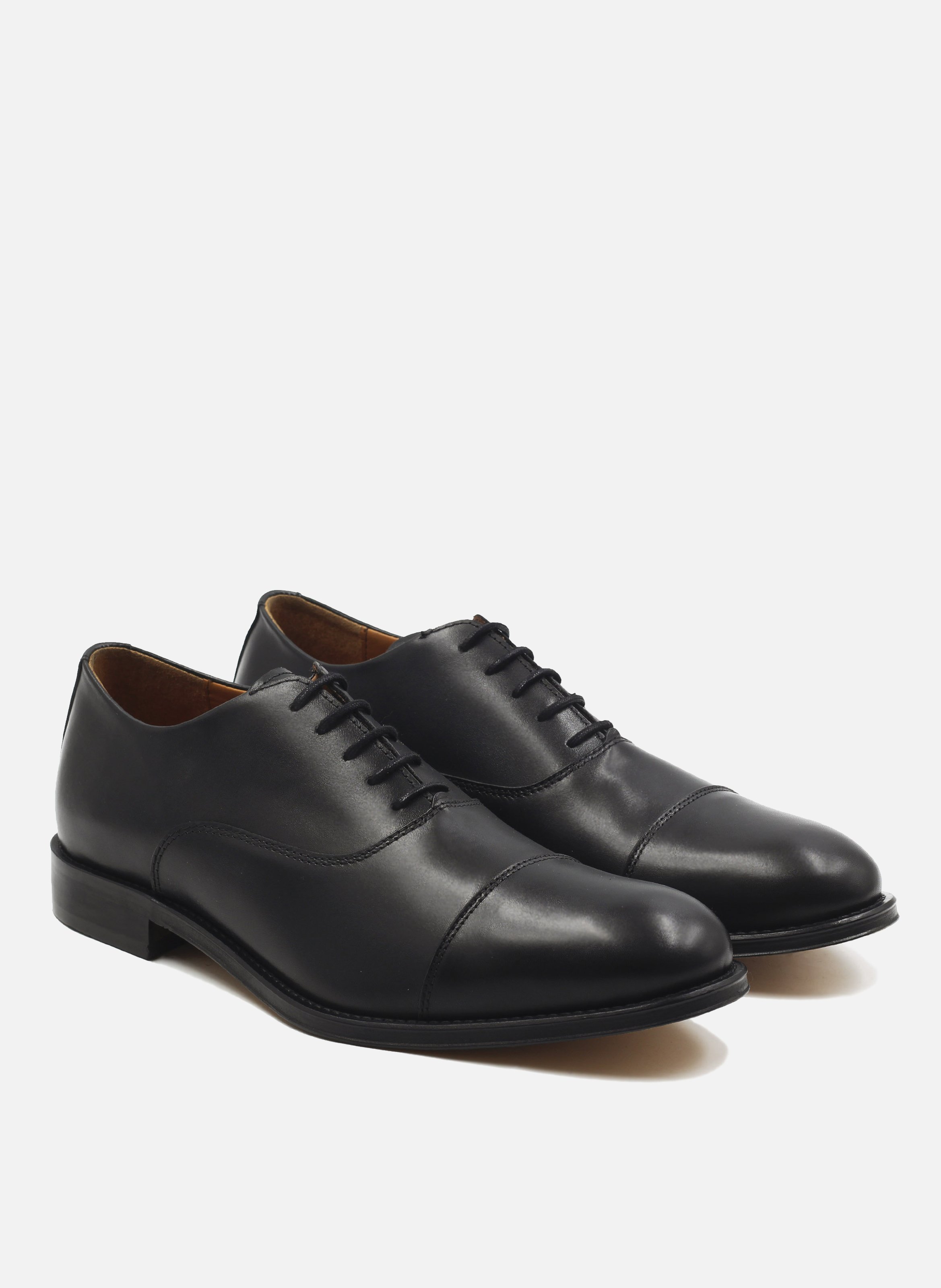 Leather Oxford Richelieu shoes JULES & JENN Black