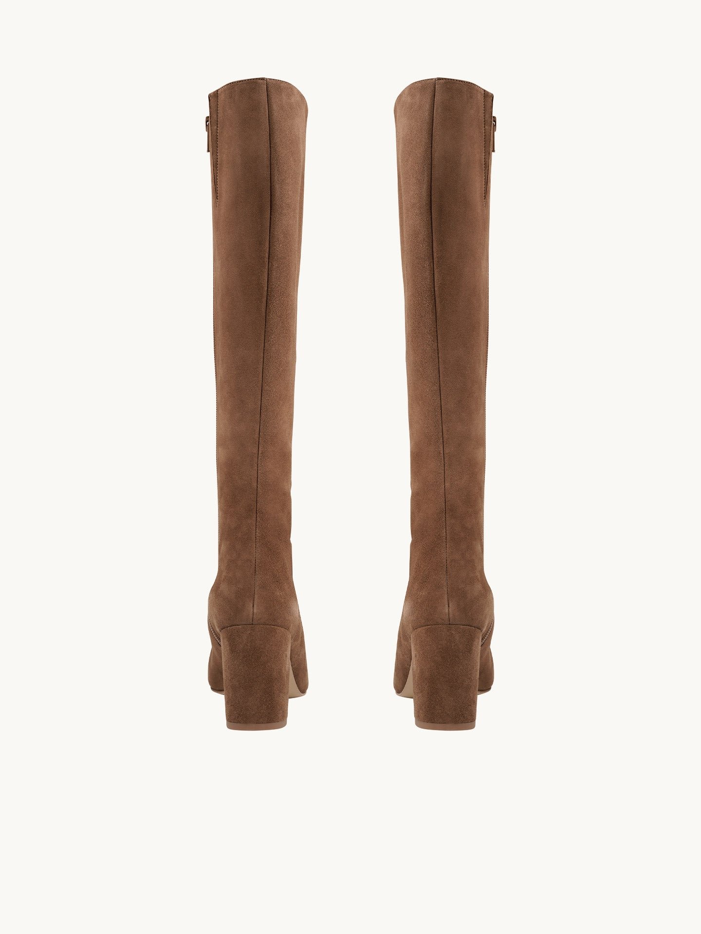 Heeled suede boots EMZI PARIS Brown