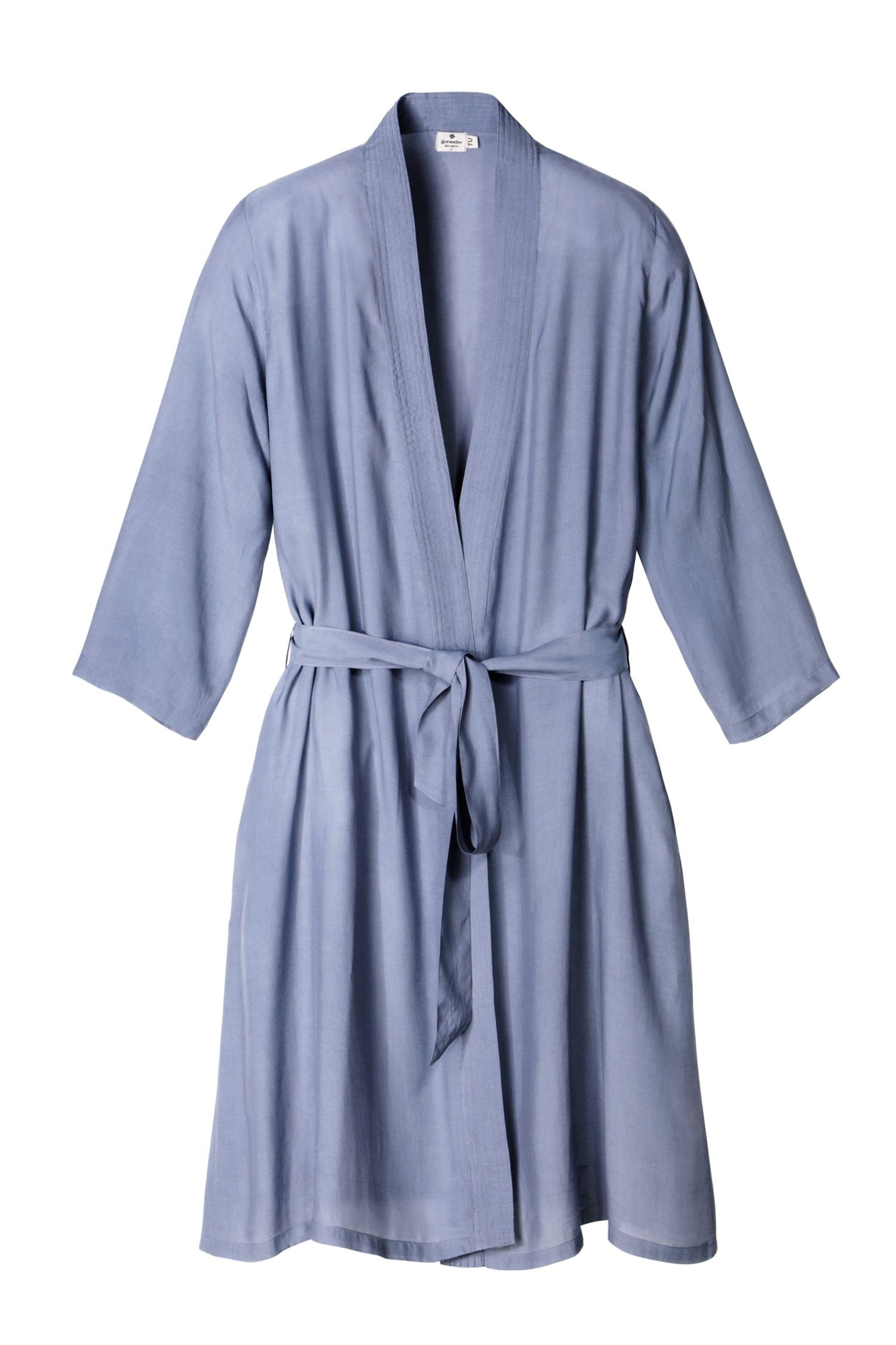 Kimono long coton et soie GERMAINE DES PRES Gris