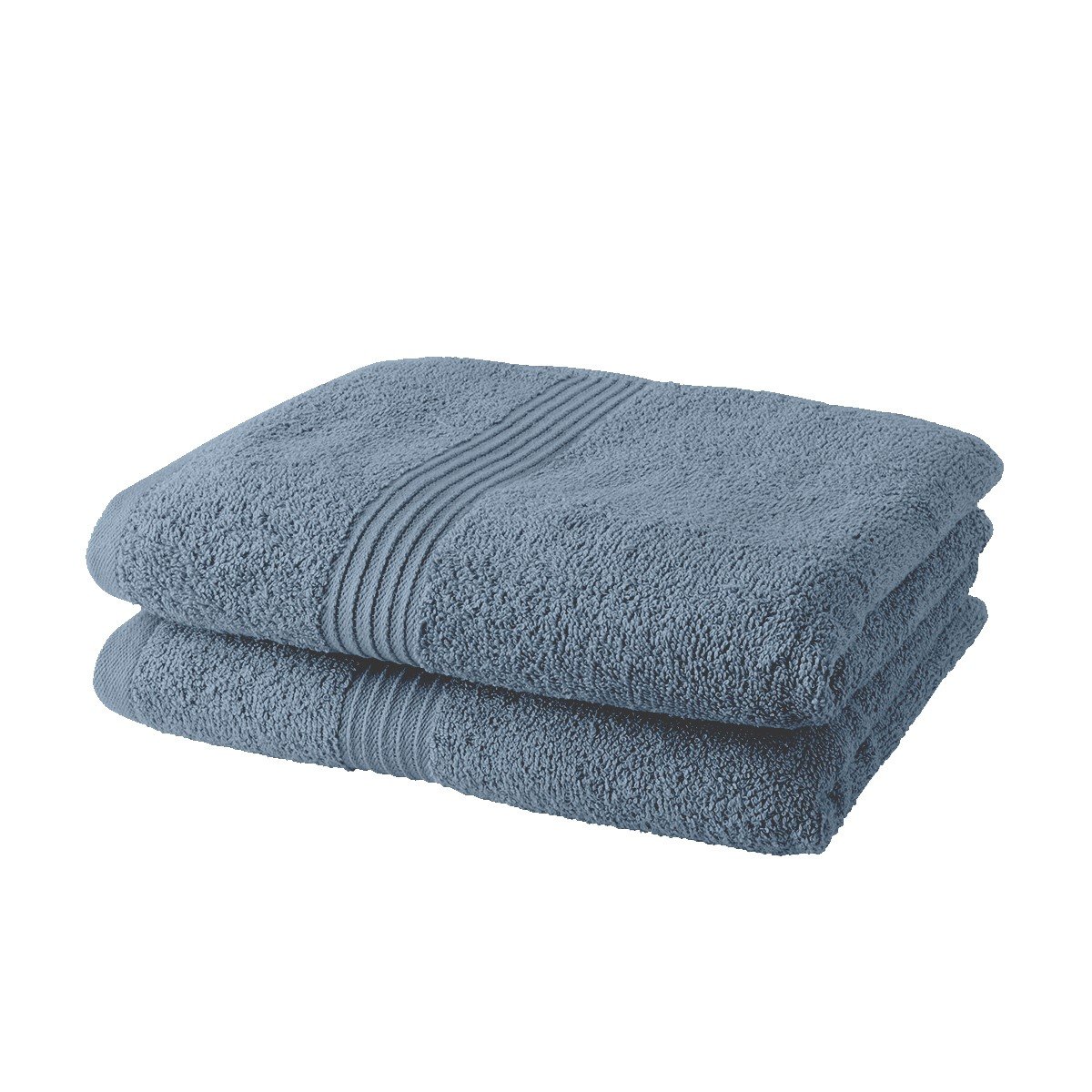Lot de 2 serviettes de toilette en coton TODAY LINGE DE MAISON Bleu