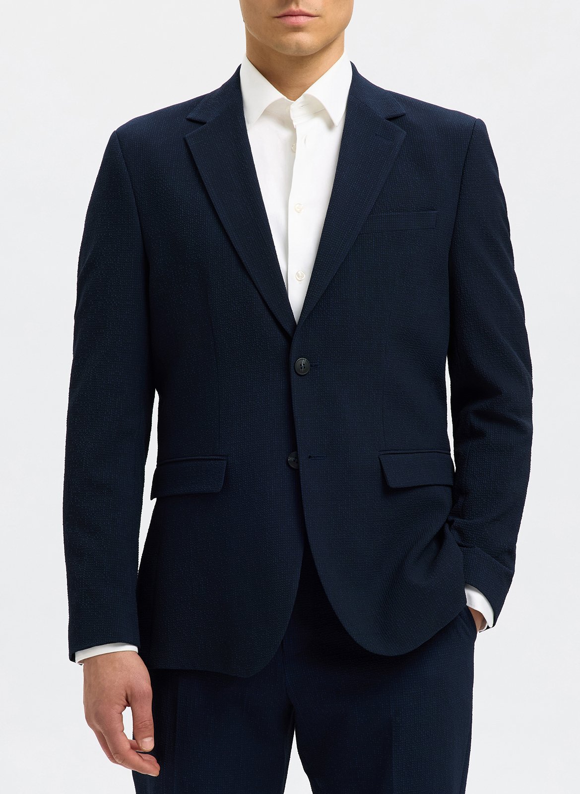 Kostuumjas van gemengde gerecyclede vezels SELECTED Blauw